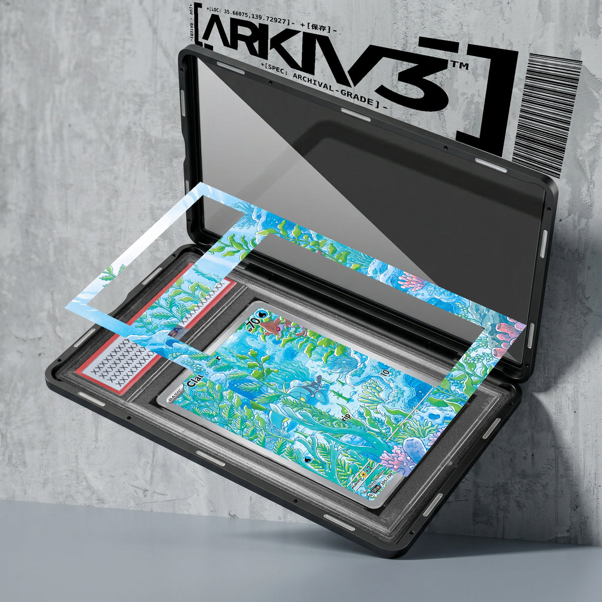 ARKIV3 PSA graded exploded mockup