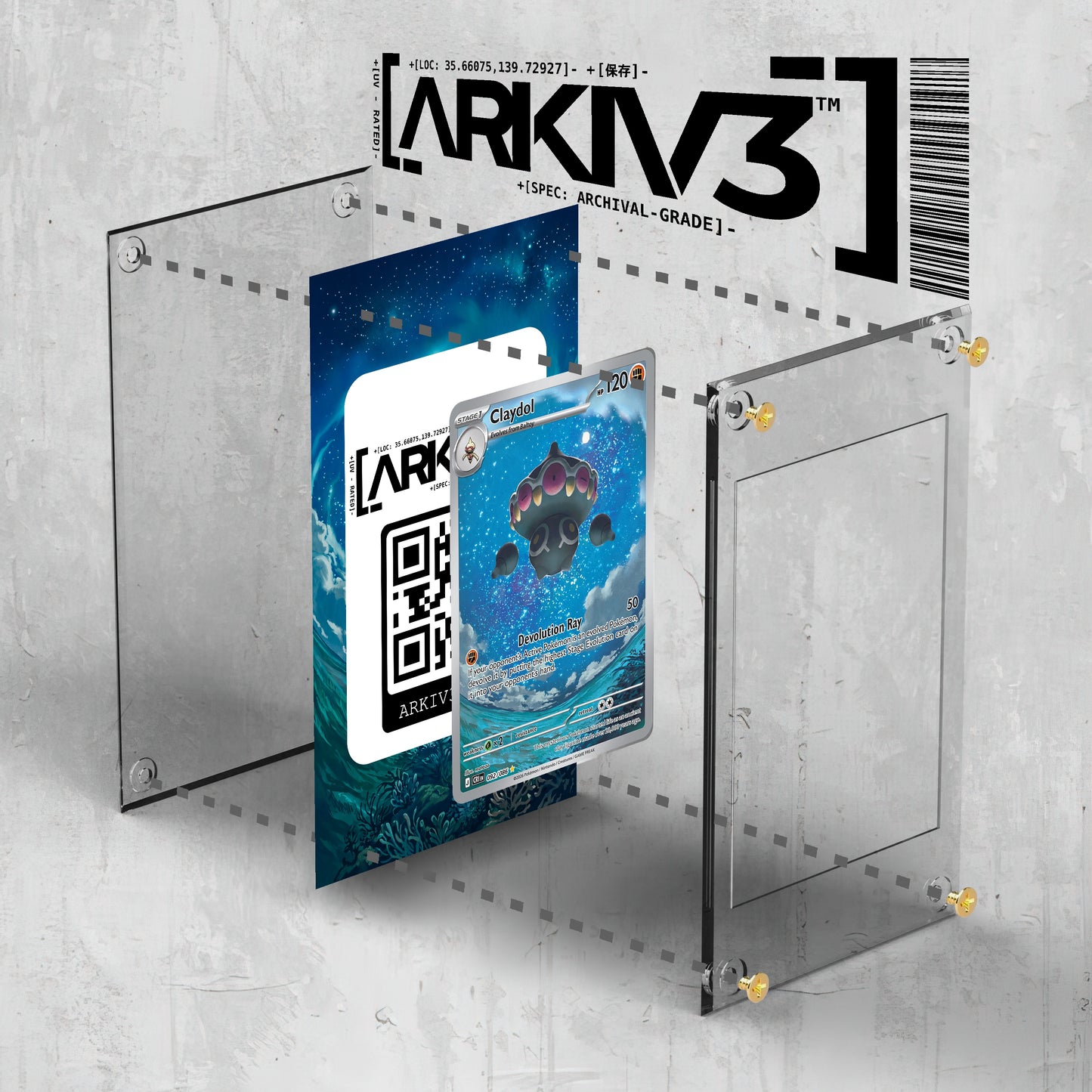 [UNIT: 92/86] // Claydol Extended Art Display Case - Raw