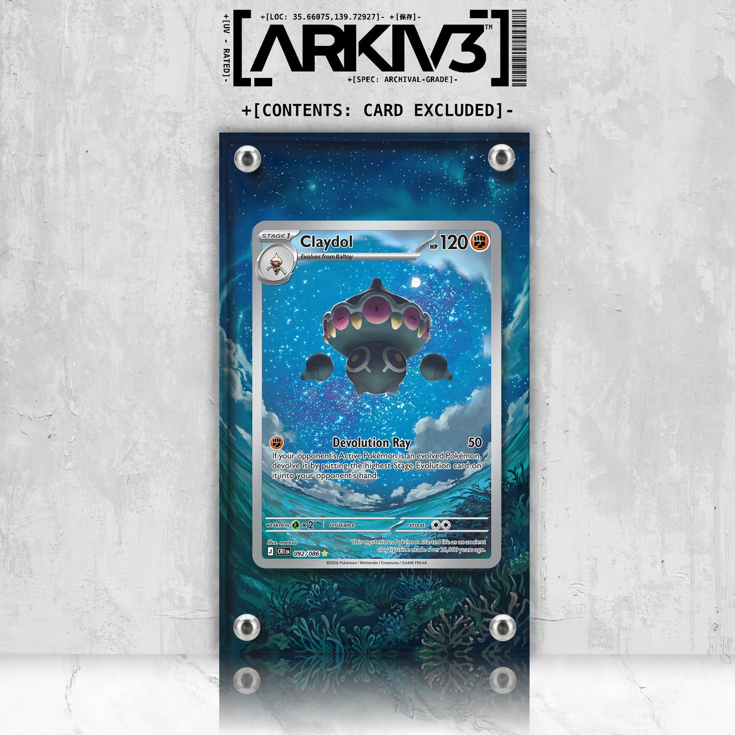 [UNIT: 92/86] // Claydol Extended Art Display Case - Raw