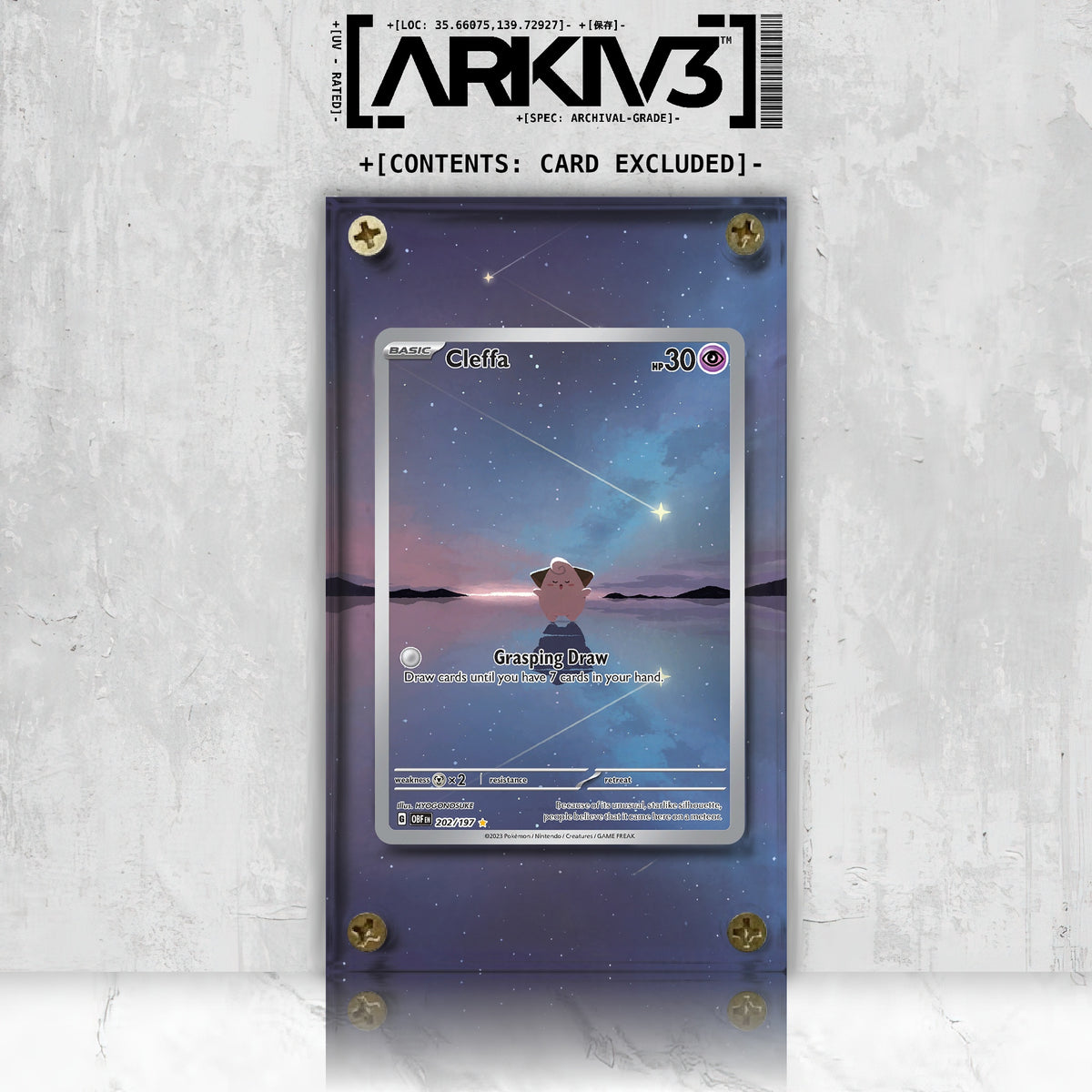 [UNIT: 202/197] // Cleffa Extended Art Display Case - Raw