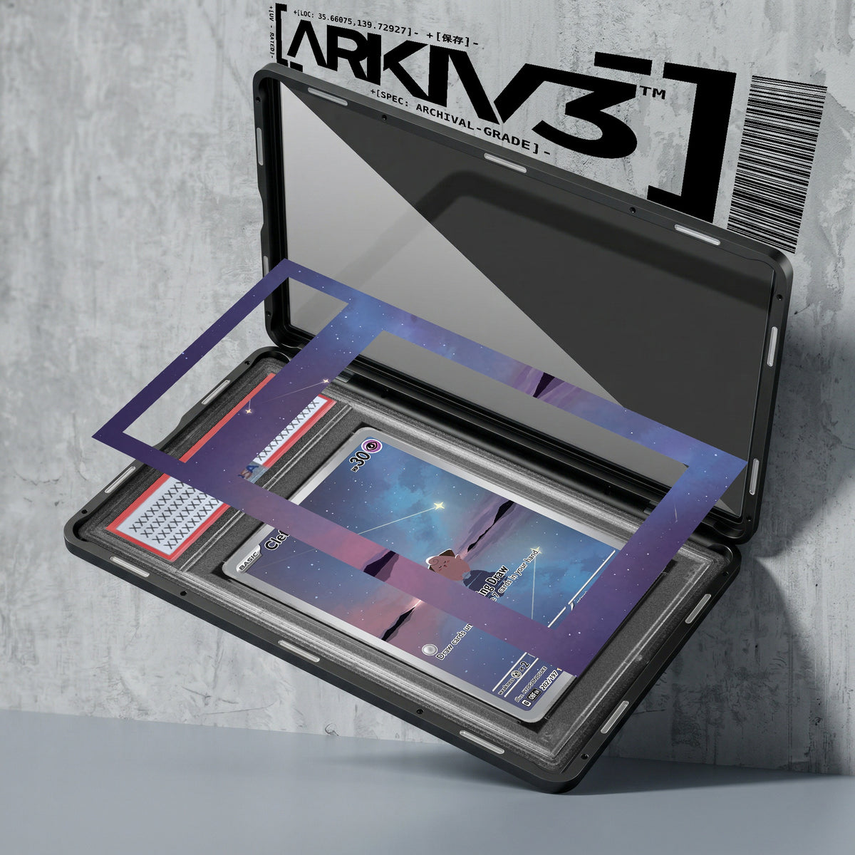 ARKIV3 PSA graded exploded mockup