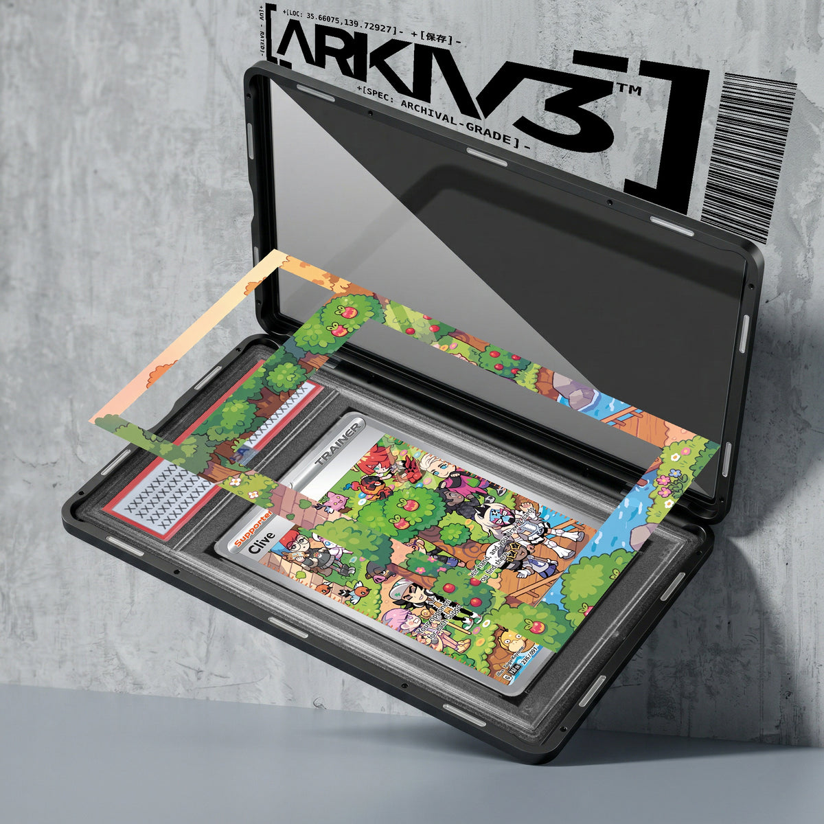 ARKIV3 PSA graded exploded mockup