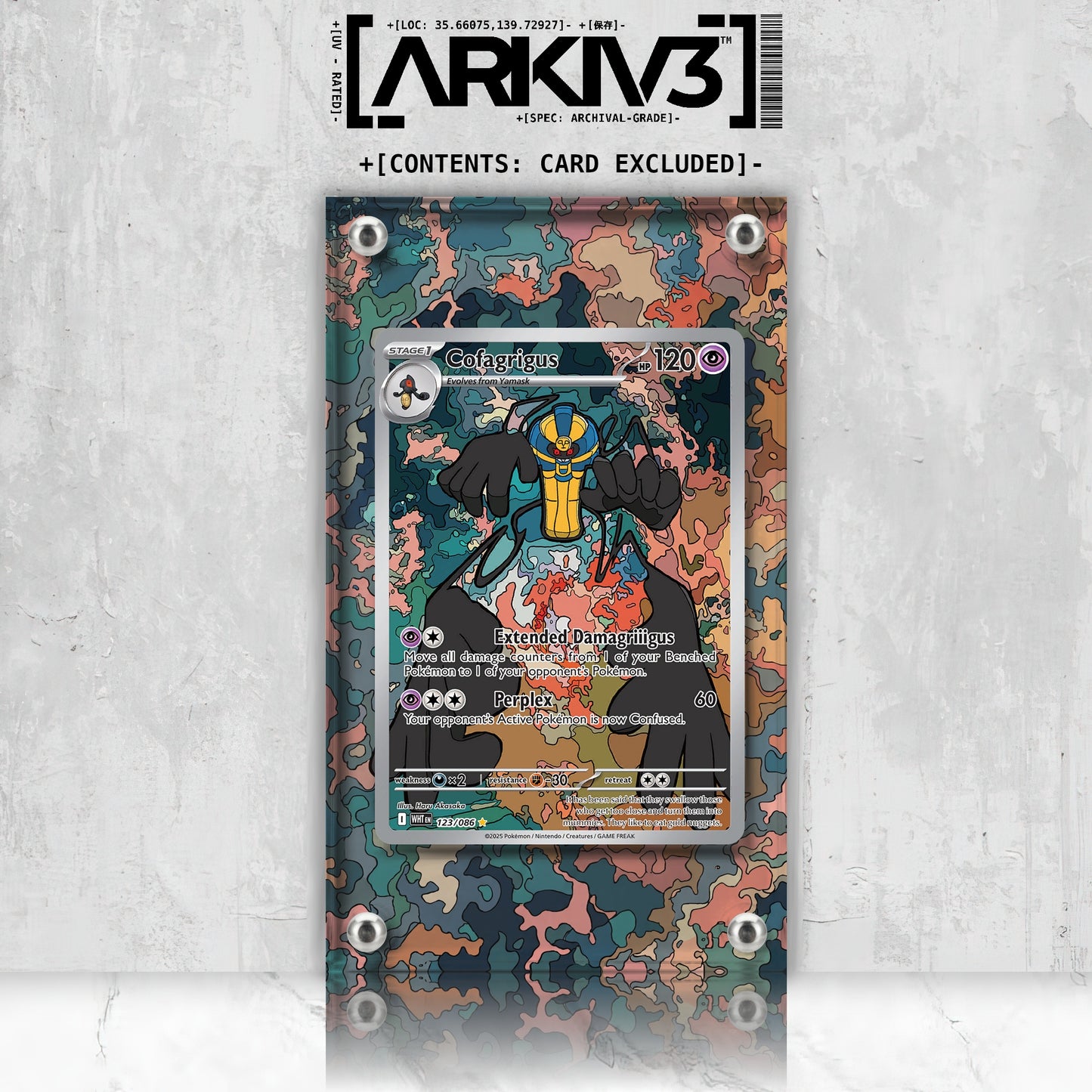 [UNIT: 123/86] // Cofagrigus Extended Art Display Case - Raw