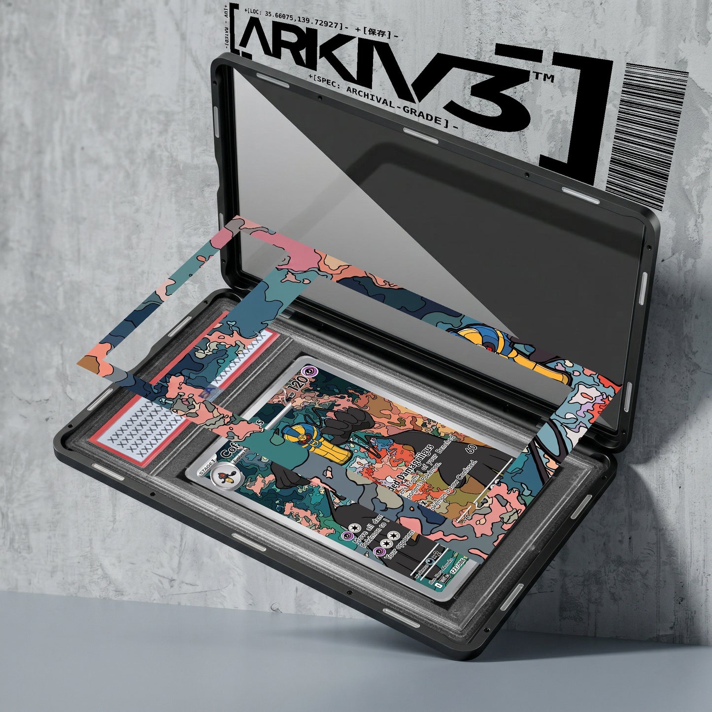 ARKIV3 PSA graded exploded mockup