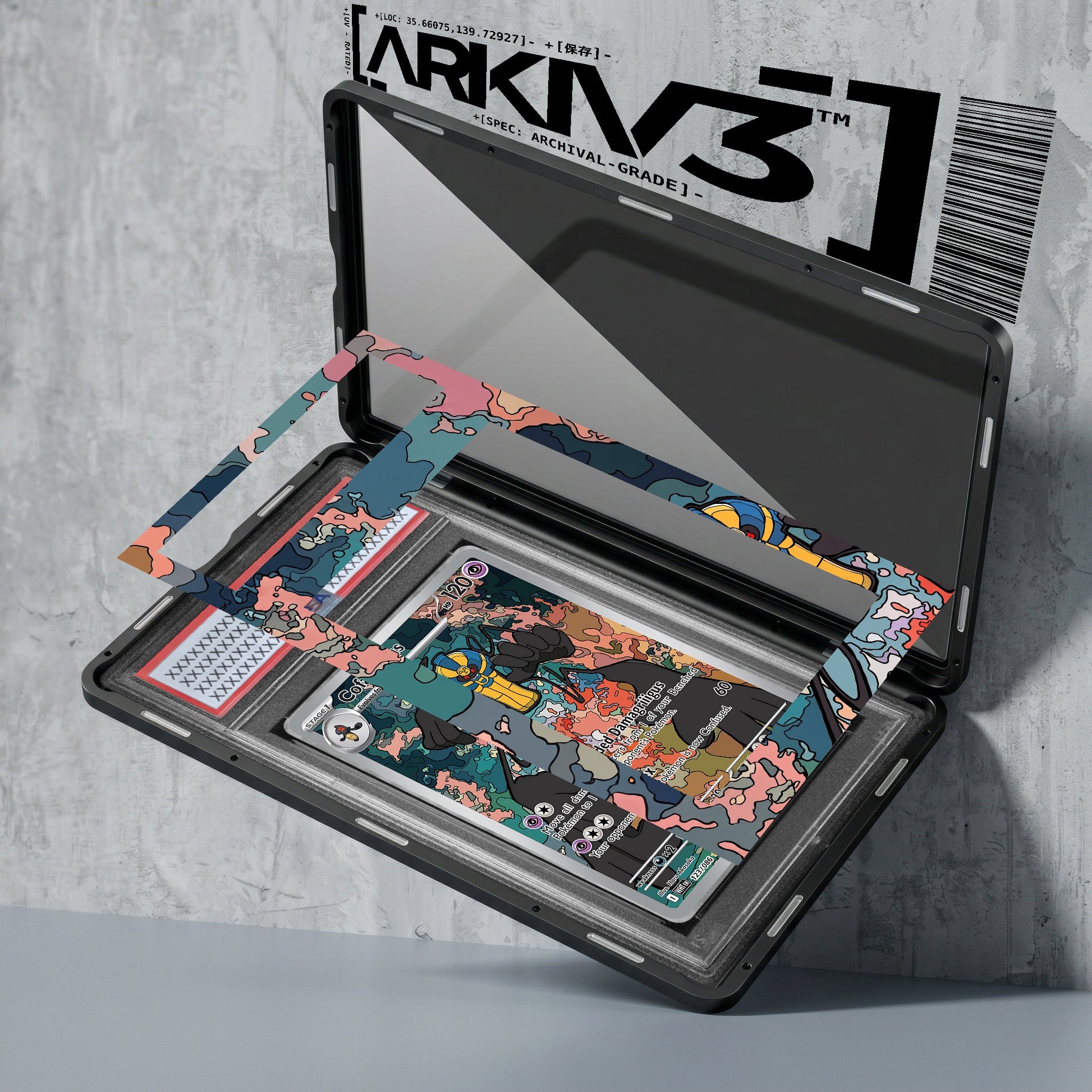 ARKIV3 PSA graded exploded mockup