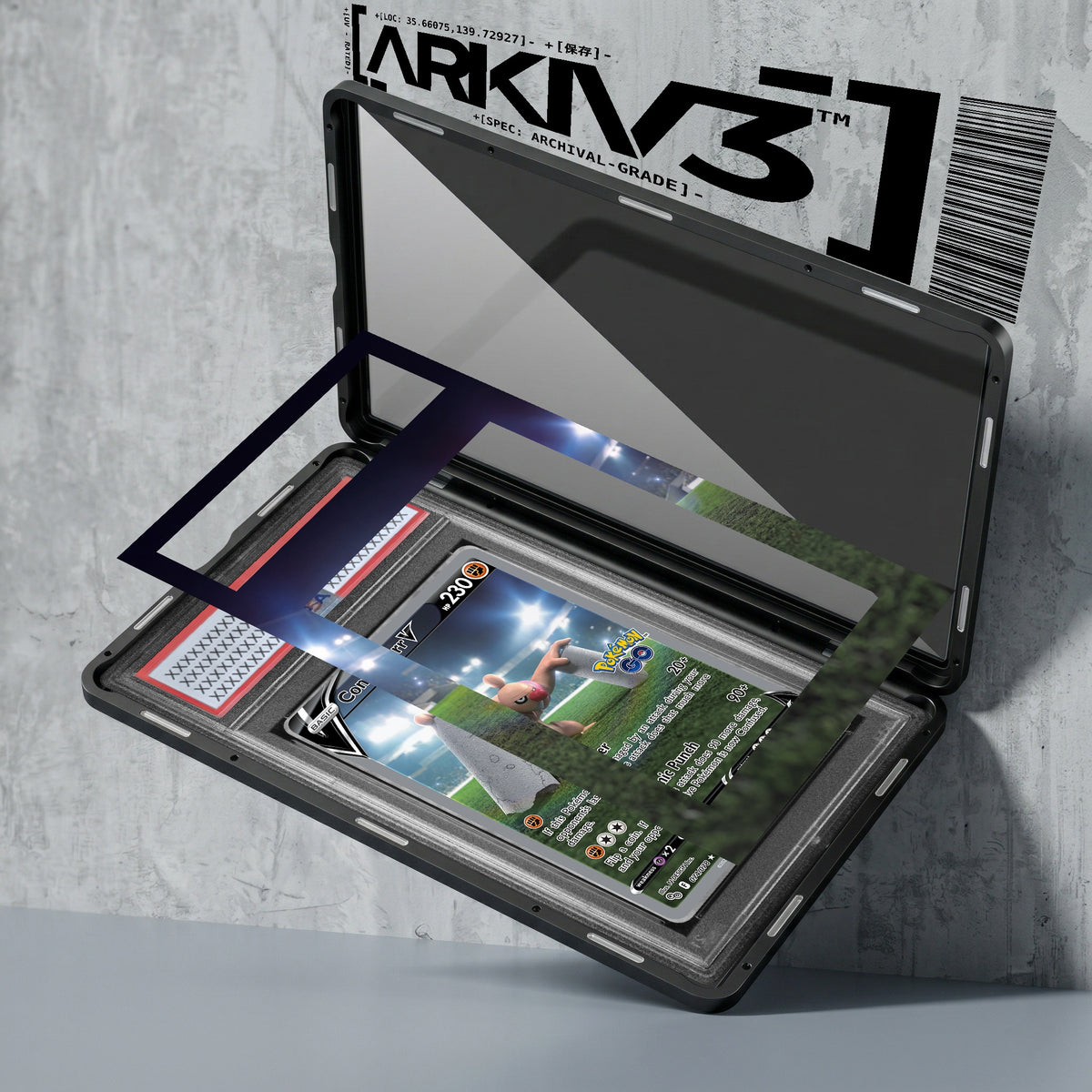 ARKIV3 PSA graded exploded mockup
