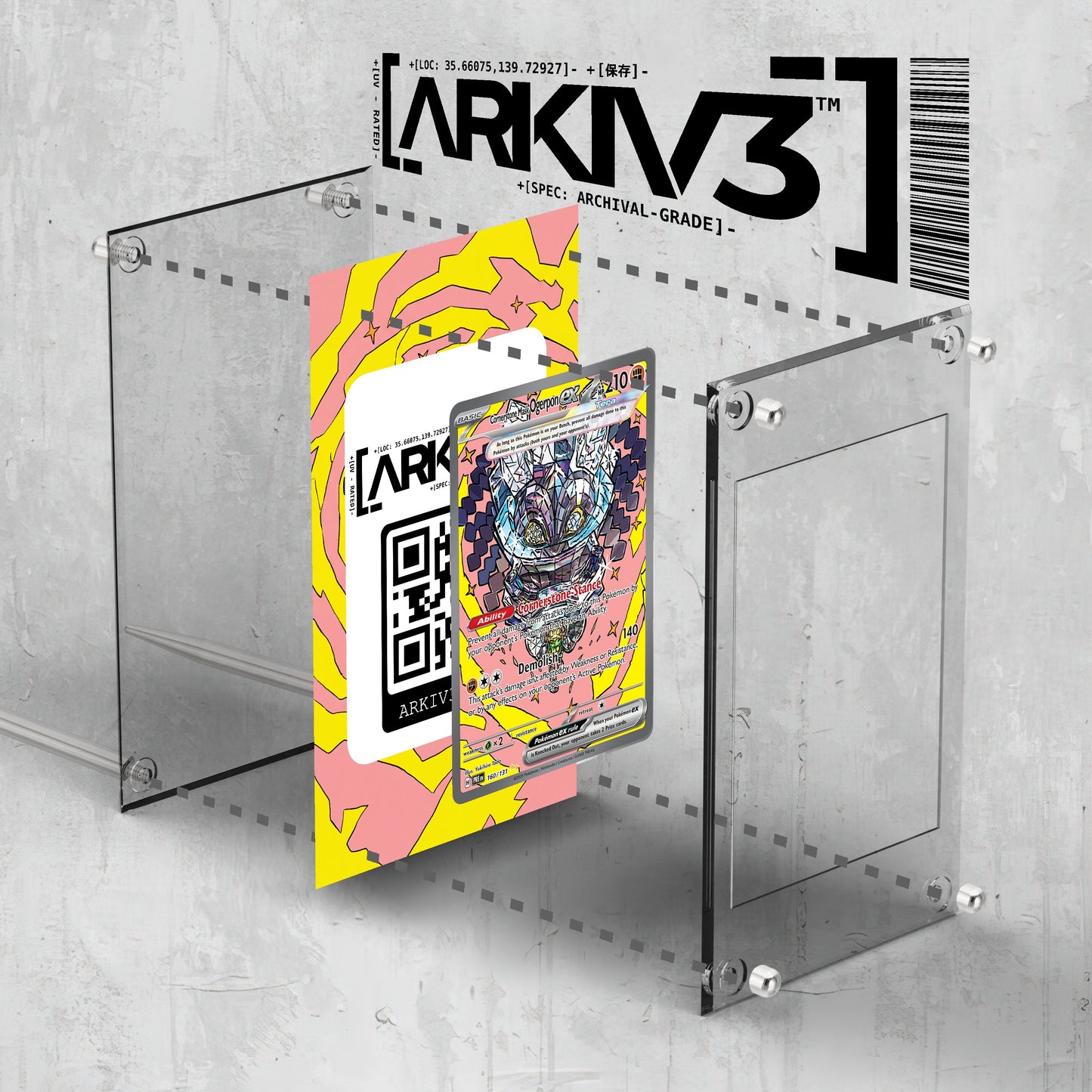 [UNIT: 160/131] // Cornerstone Mask Ogerpon ex Extended Art Display Case - Raw