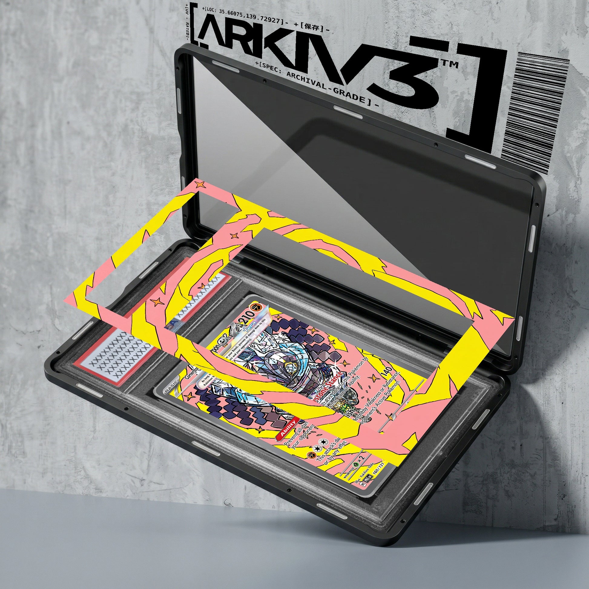 ARKIV3 PSA graded exploded mockup