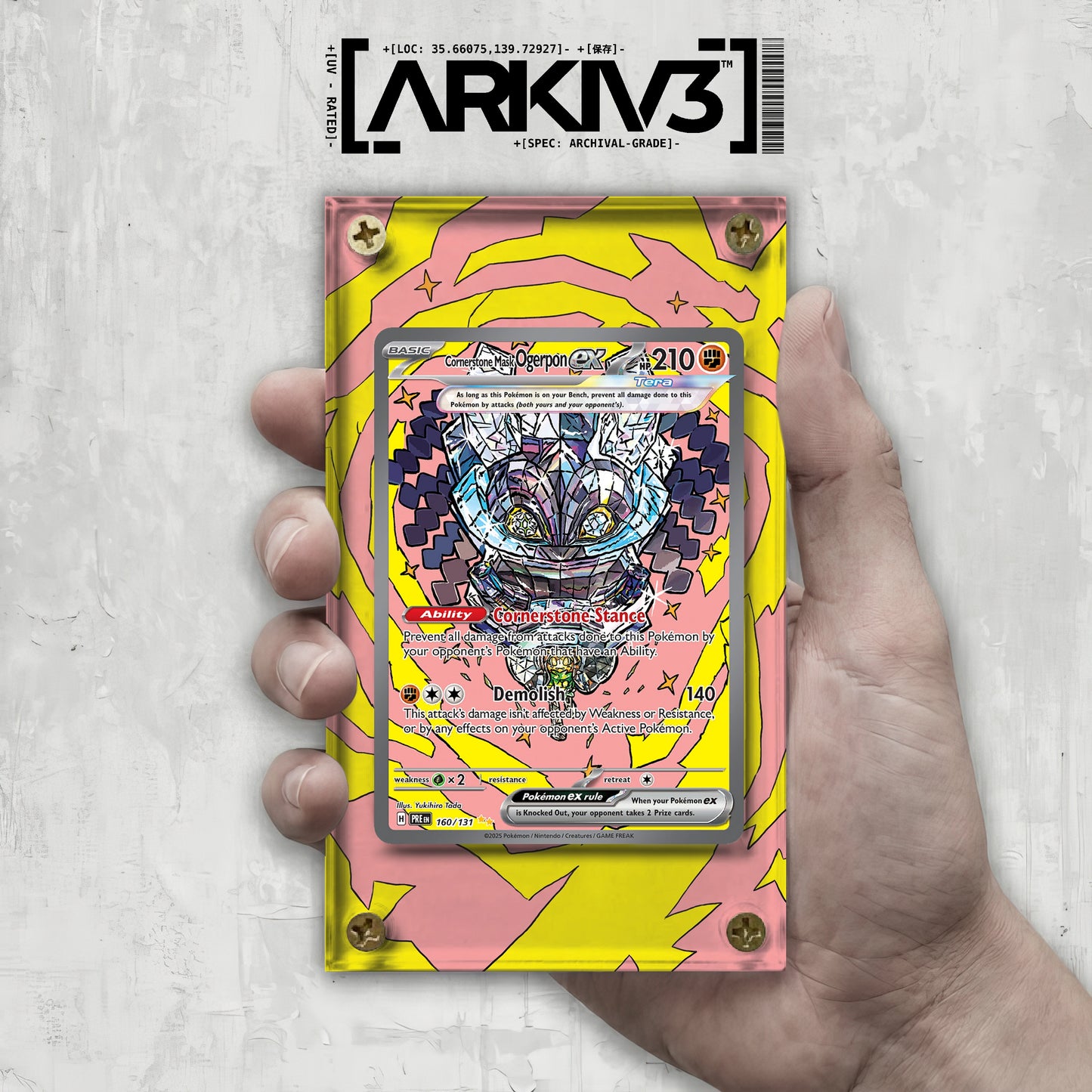 [UNIT: 160/131] // Cornerstone Mask Ogerpon ex Extended Art Display Case - Raw