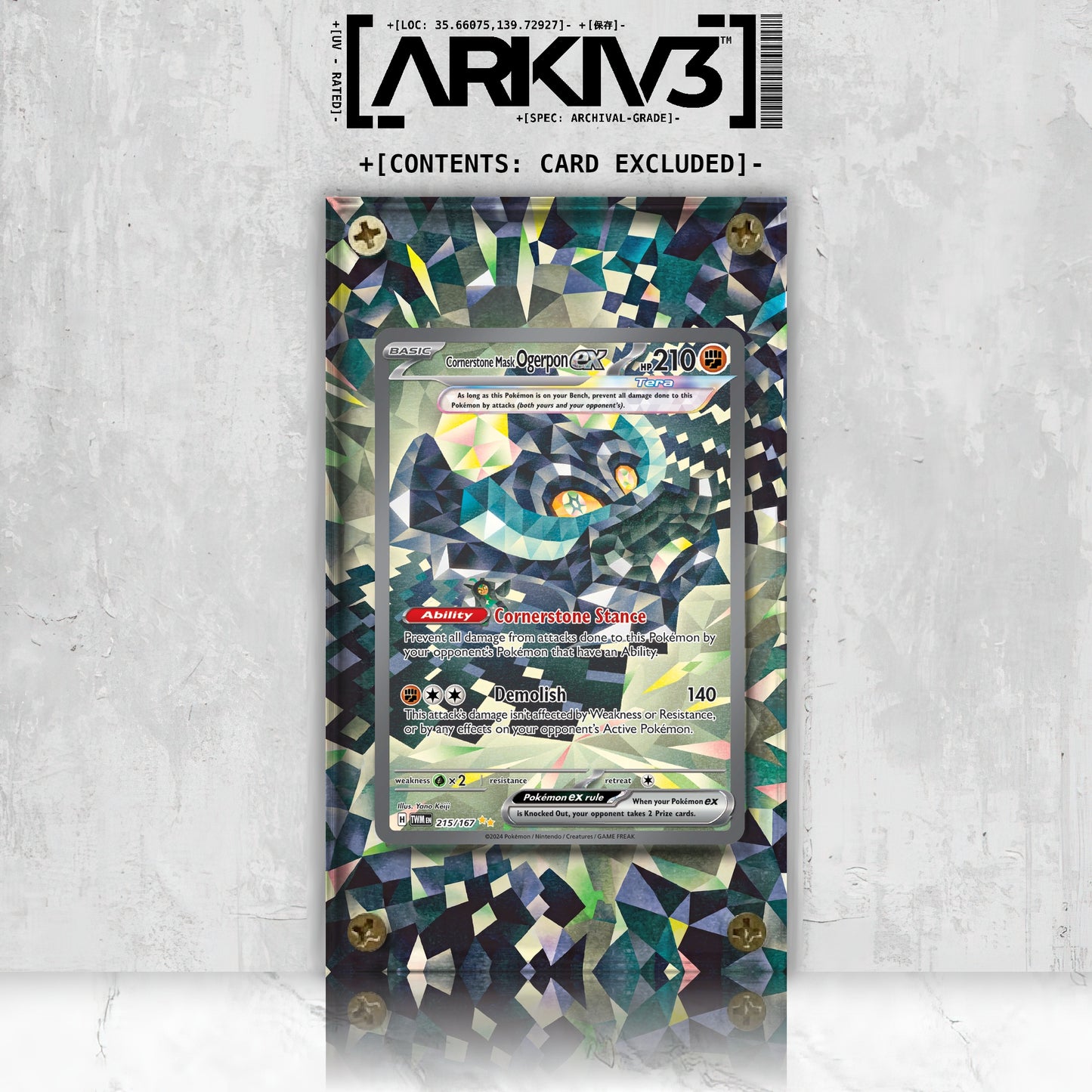 [UNIT: 215/167] // Cornerstone Mask Ogerpon ex Extended Art Display Case - Raw