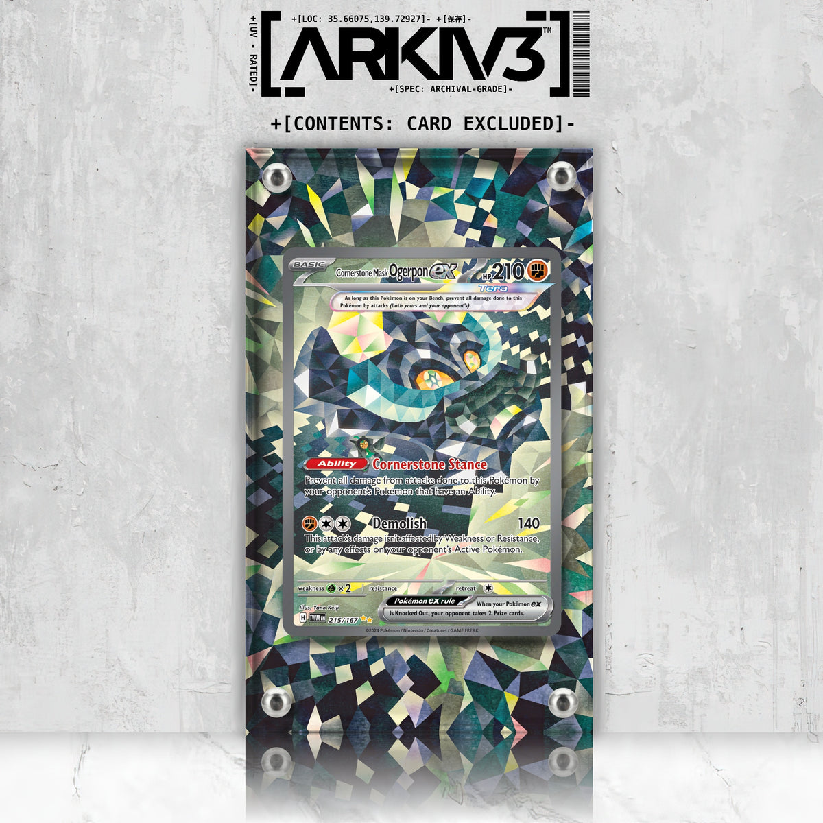 [UNIT: 215/167] // Cornerstone Mask Ogerpon ex Extended Art Display Case - Raw