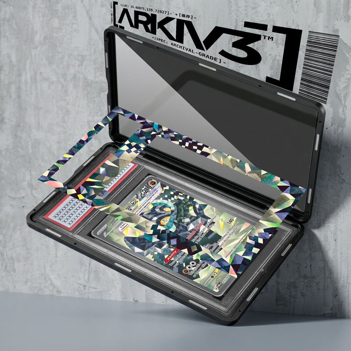 ARKIV3 PSA graded exploded mockup