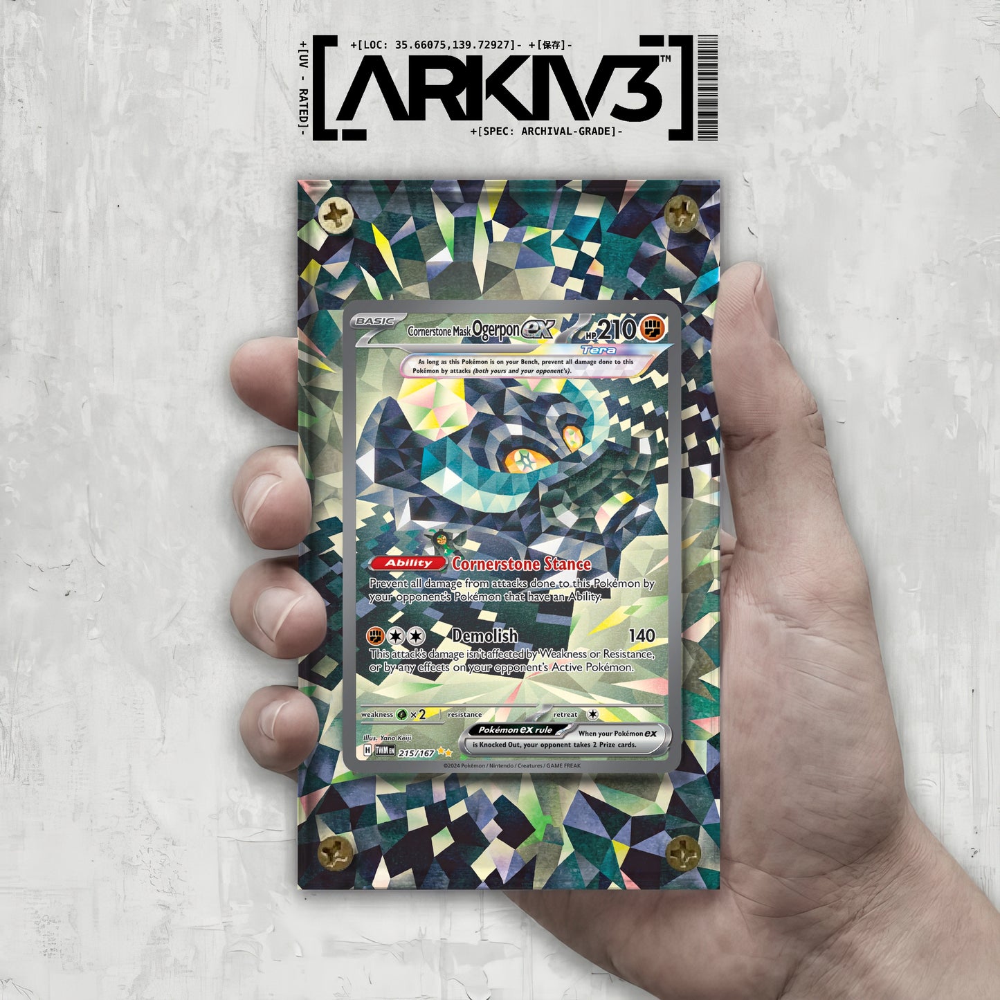 [UNIT: 215/167] // Cornerstone Mask Ogerpon ex Extended Art Display Case - Raw