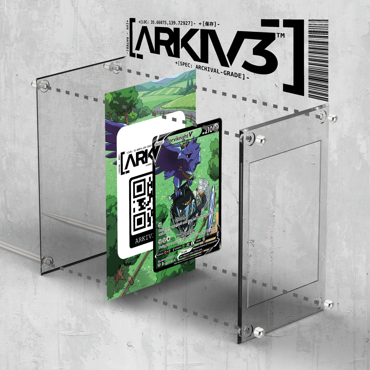 [UNIT: TG18/TG30] // Corviknight V Extended Art Display Case - Raw