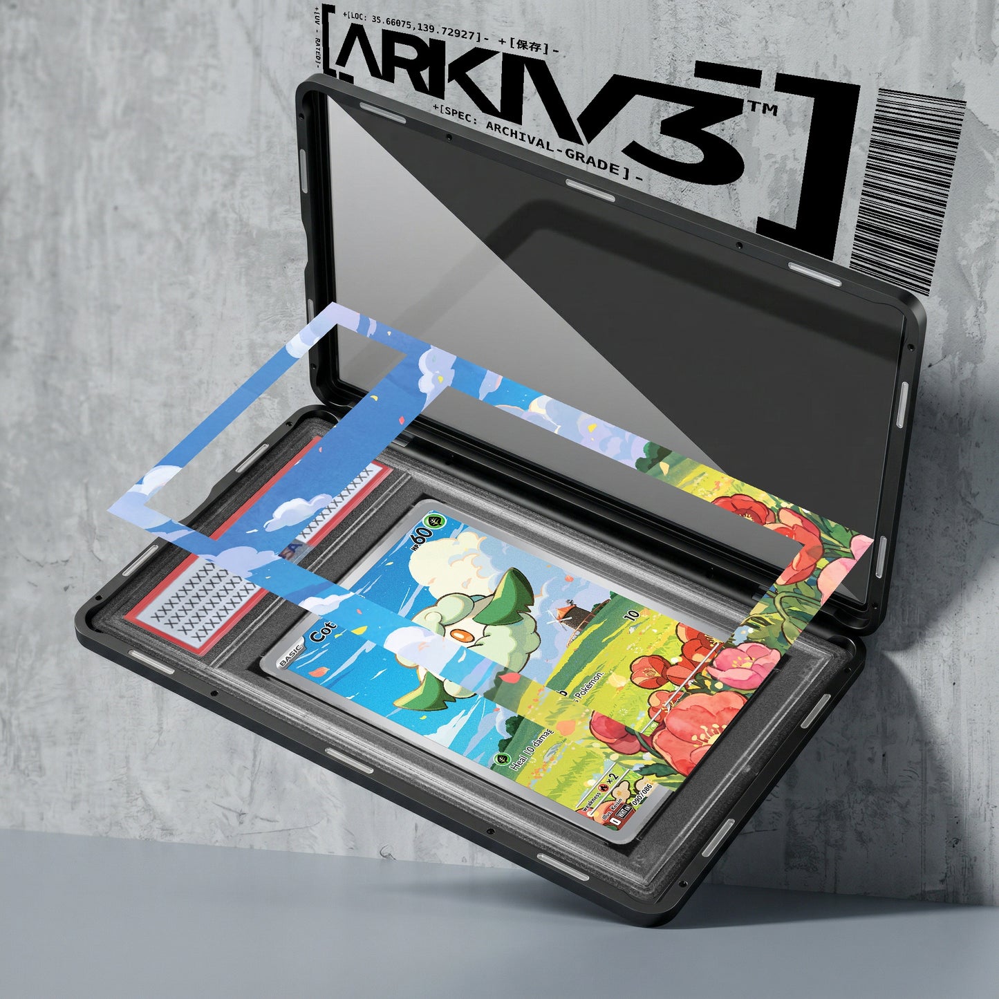 ARKIV3 PSA graded exploded mockup