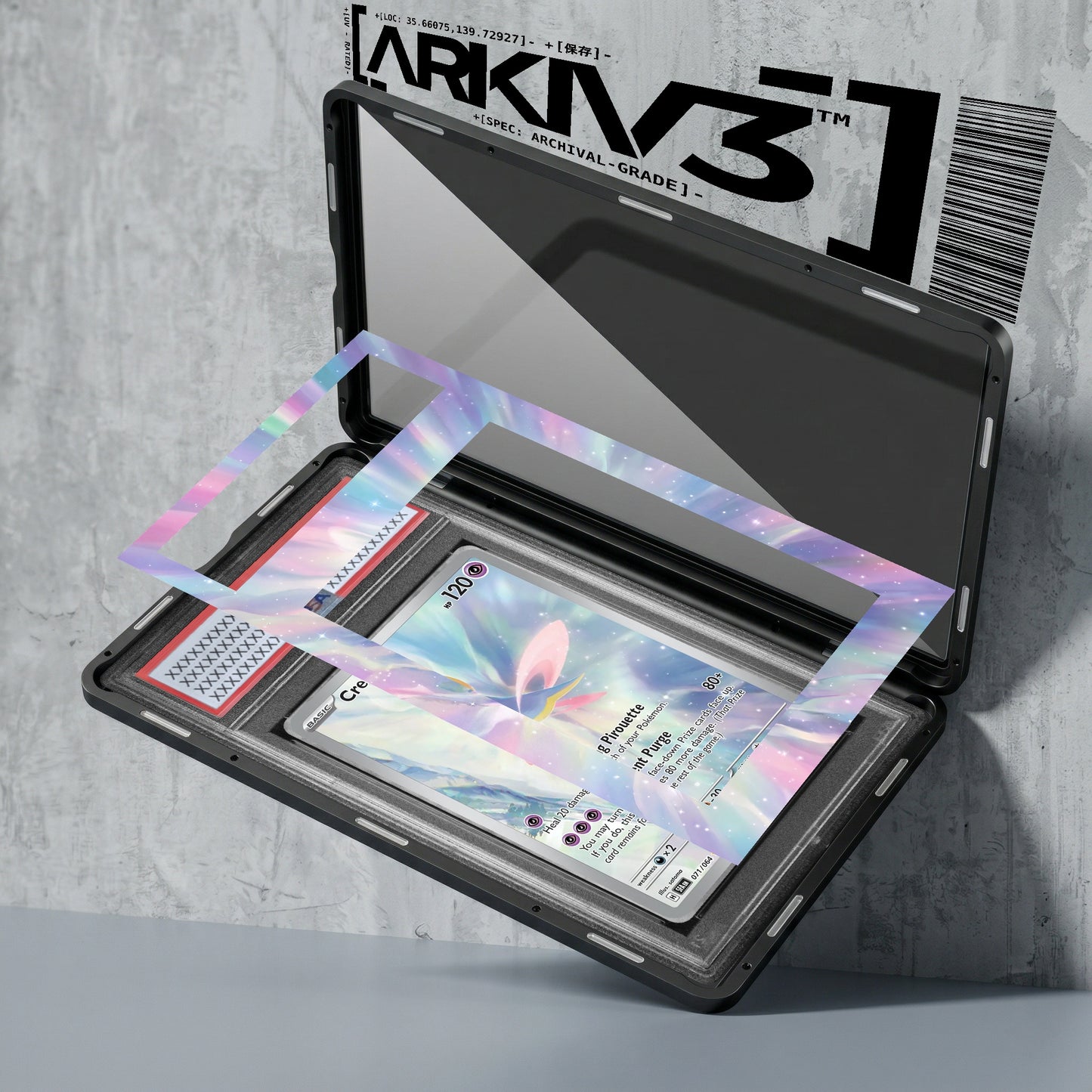 ARKIV3 PSA graded exploded mockup