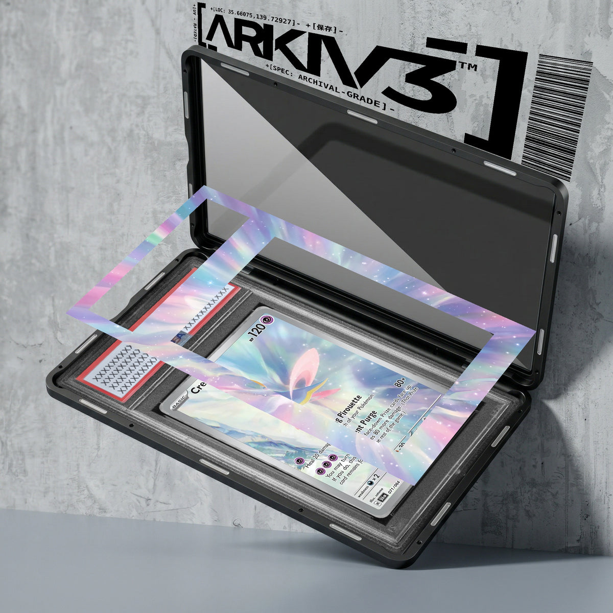 ARKIV3 PSA graded exploded mockup