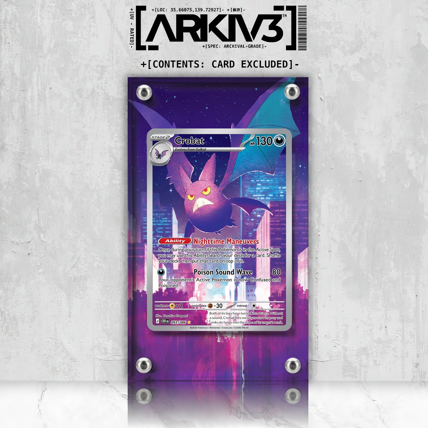 [UNIT: 93/86] // Crobat Extended Art Display Case - Raw