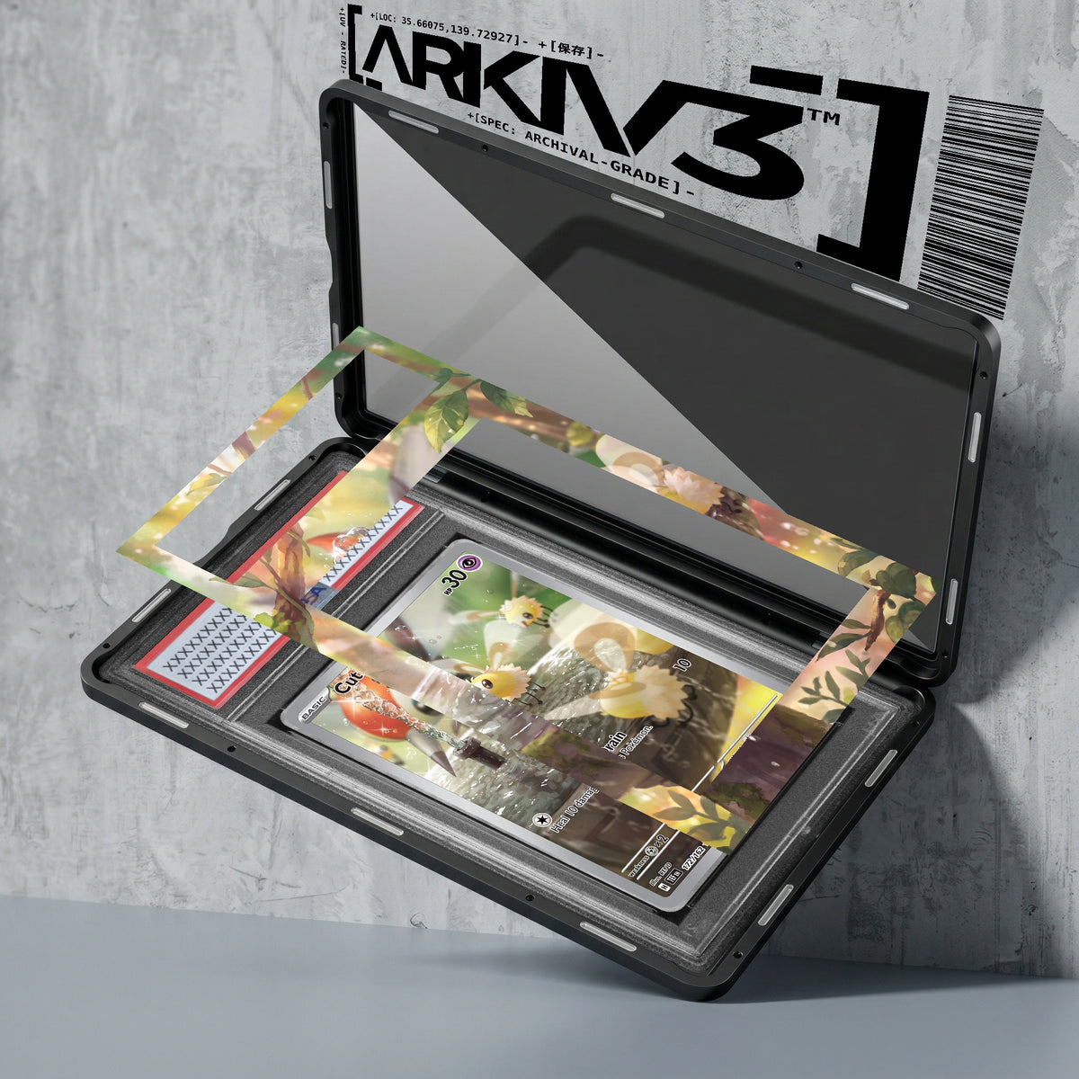 ARKIV3 PSA graded exploded mockup