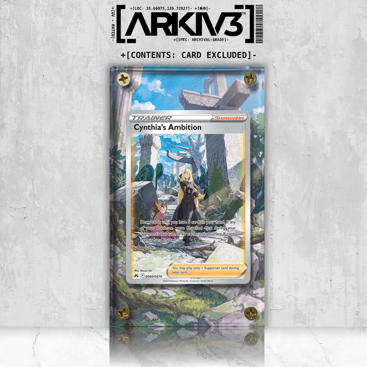 [UNIT: GG60/70] // Cynthia's Ambition Extended Art Display Case - Raw