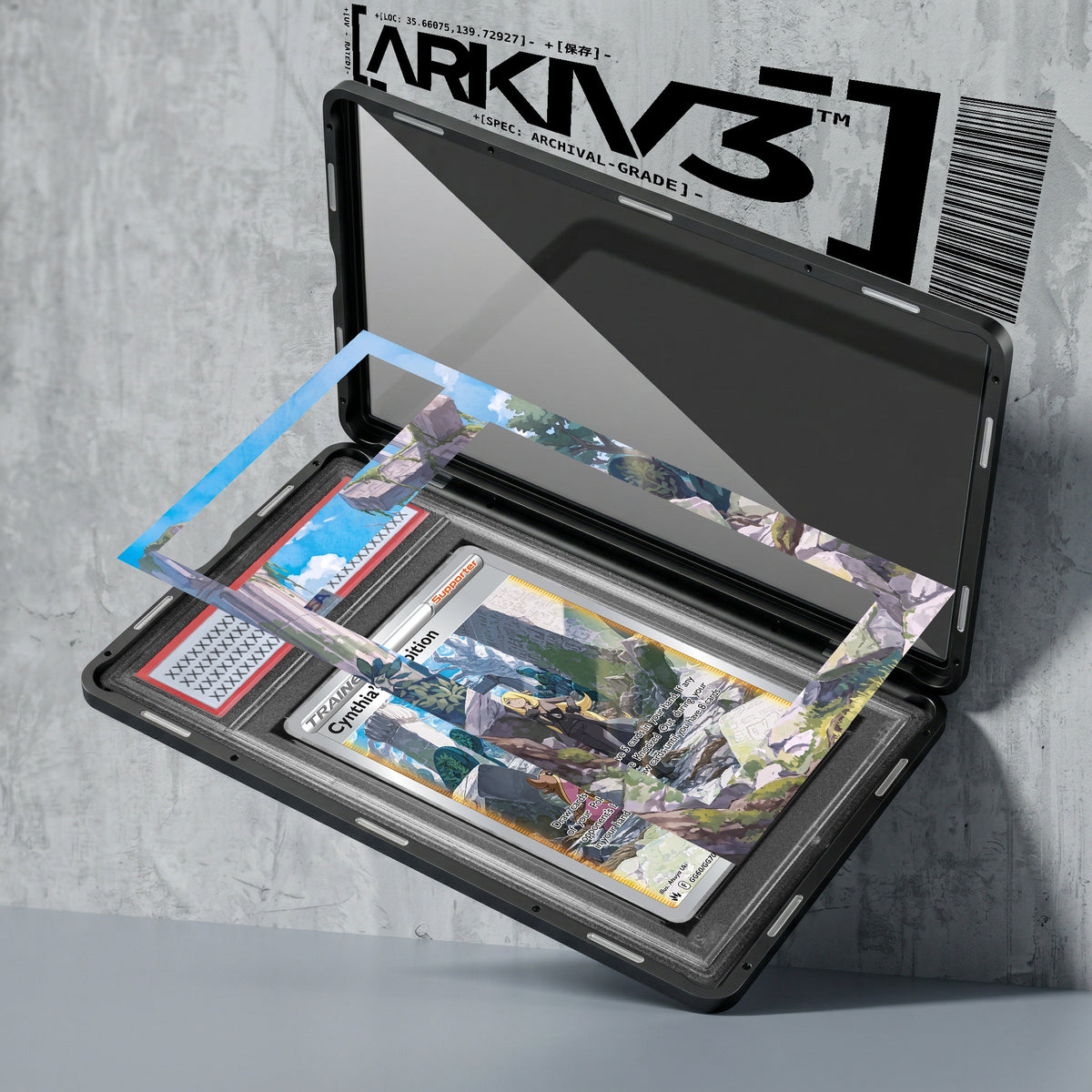 ARKIV3 PSA graded exploded mockup