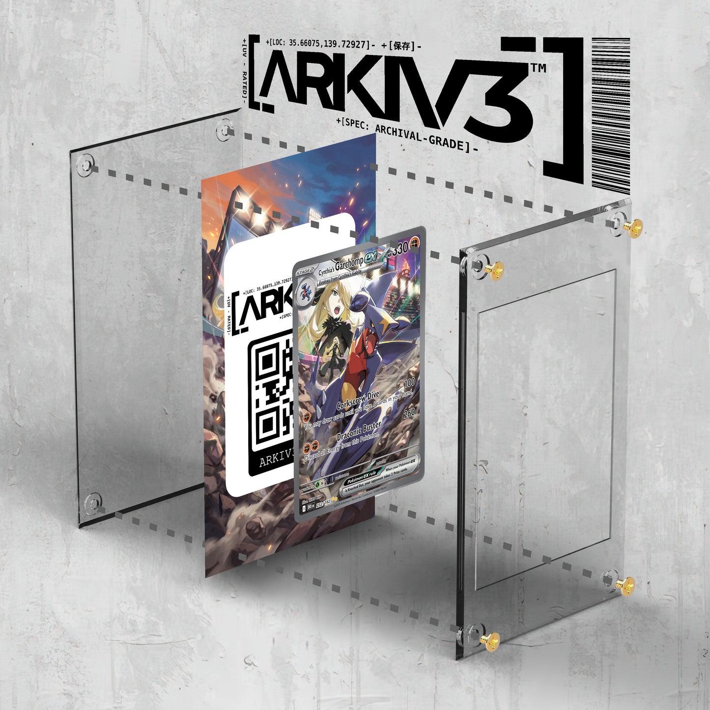 [UNIT: 232/182] // Cynthia's Garchomp ex Extended Art Display Case - Raw