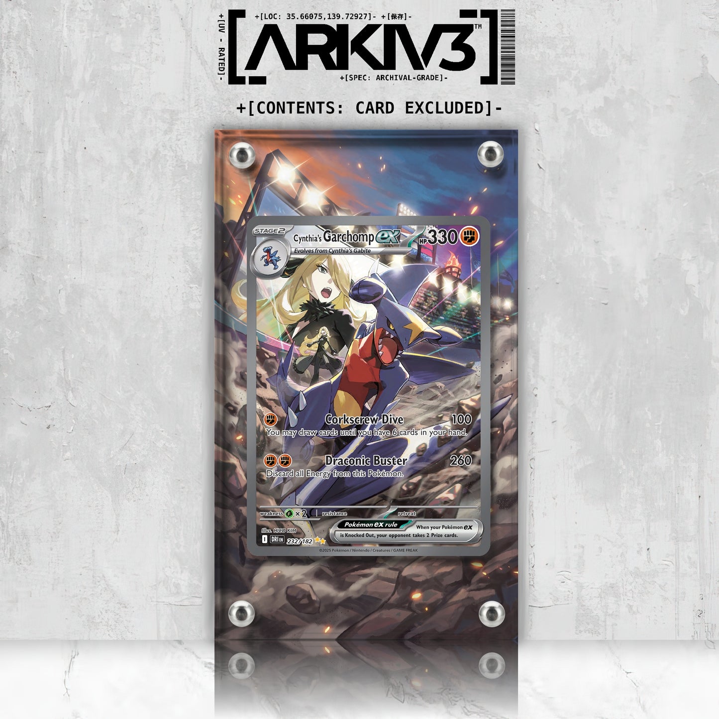 [UNIT: 232/182] // Cynthia's Garchomp ex Extended Art Display Case - Raw