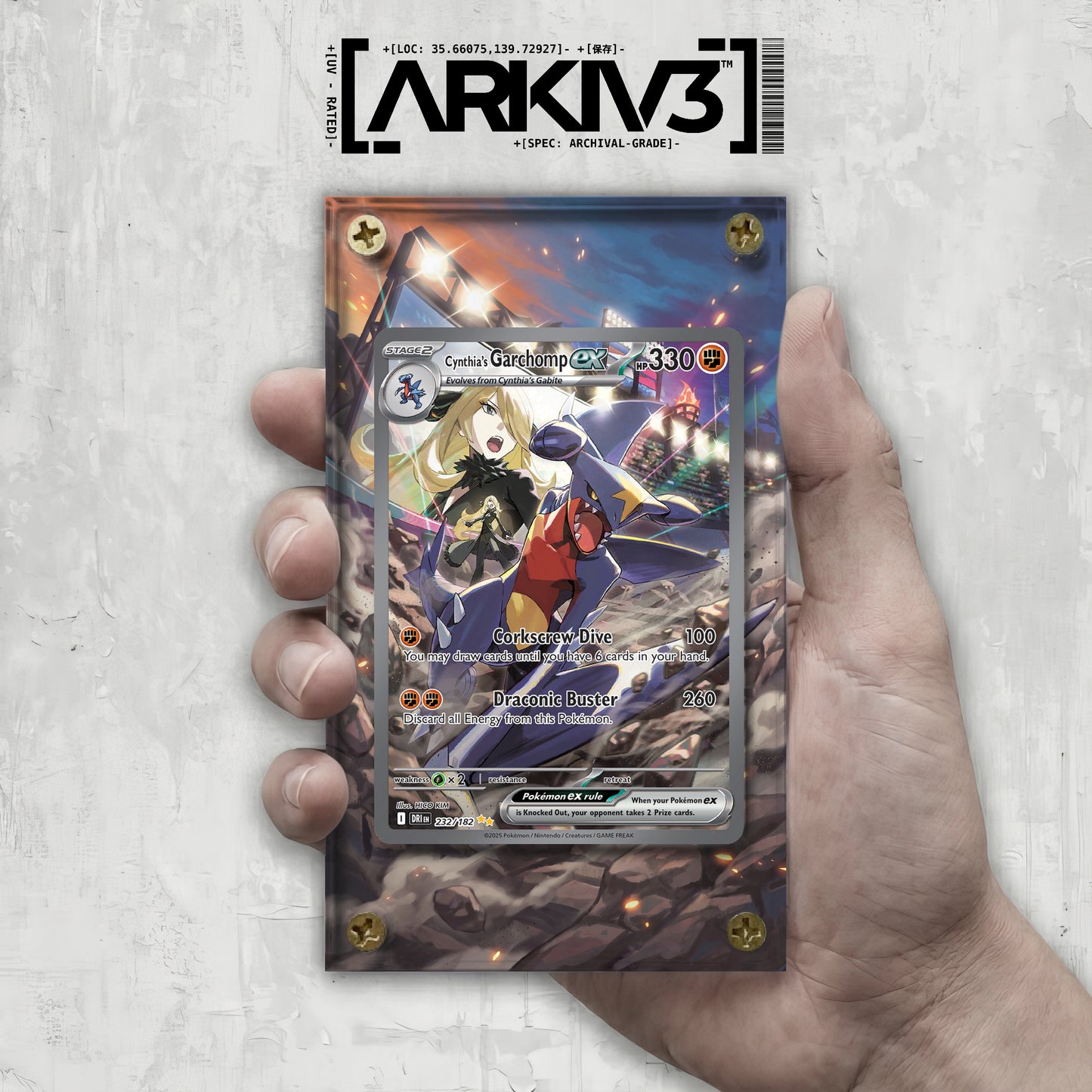 [UNIT: 232/182] // Cynthia's Garchomp ex Extended Art Display Case - Raw