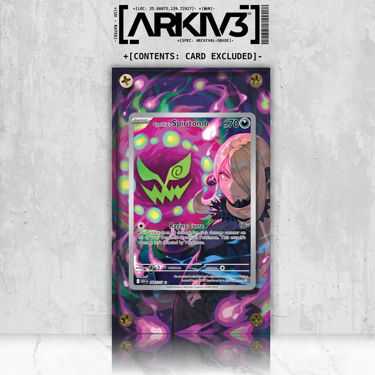 [UNIT: 244/217] // Cynthia's Spiritomb Extended Art Display Case - Raw