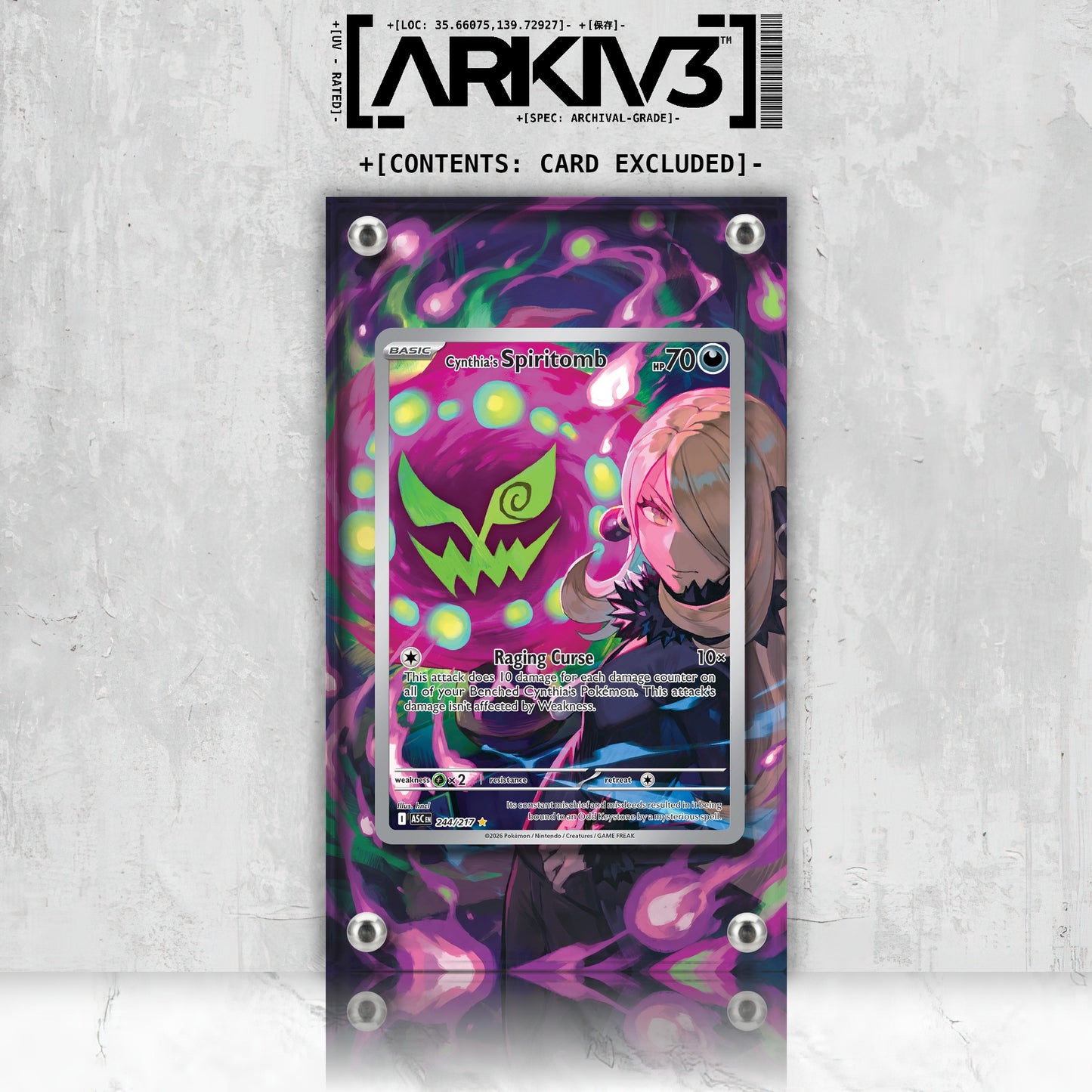 [UNIT: 244/217] // Cynthia's Spiritomb Extended Art Display Case - Raw