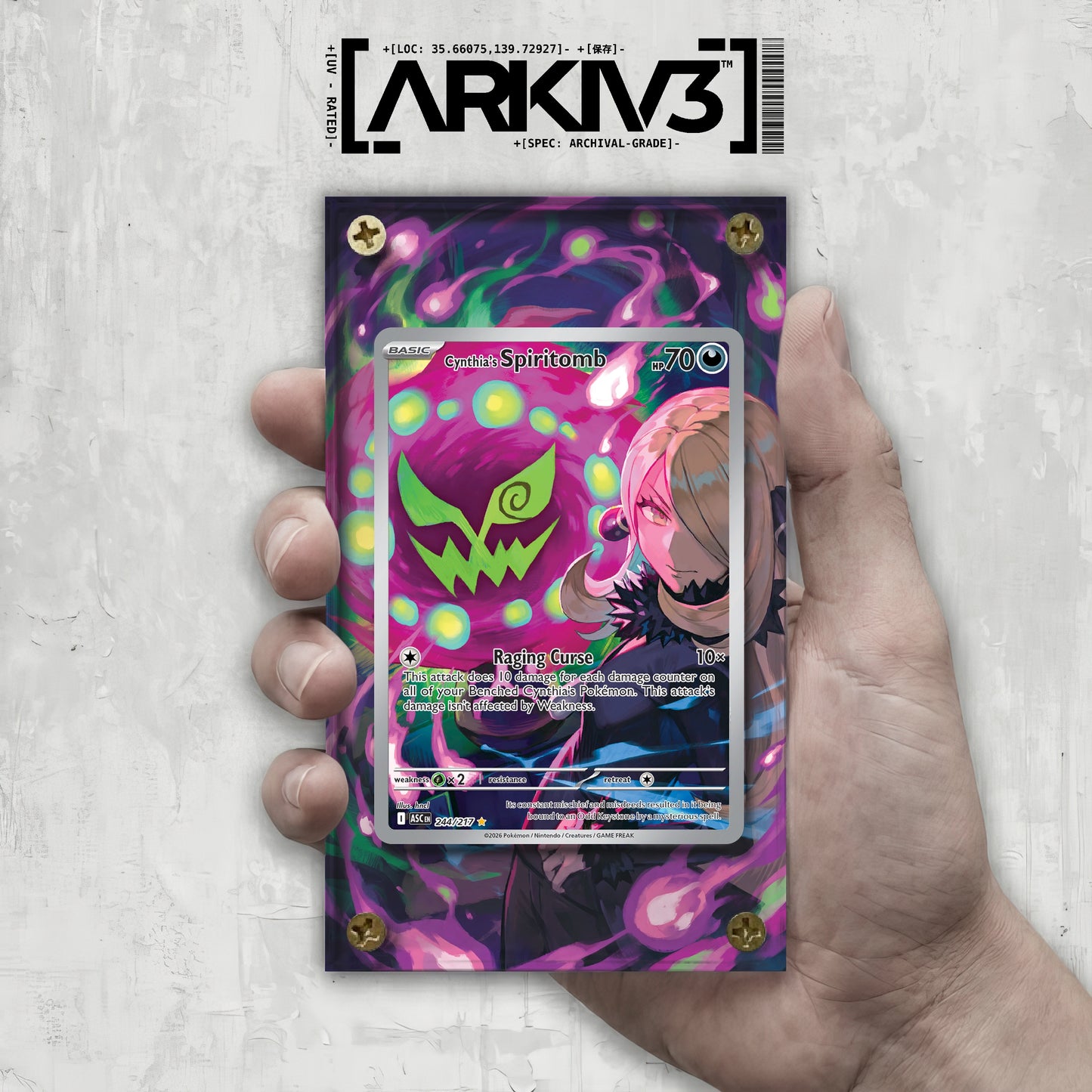 [UNIT: 244/217] // Cynthia's Spiritomb Extended Art Display Case - Raw