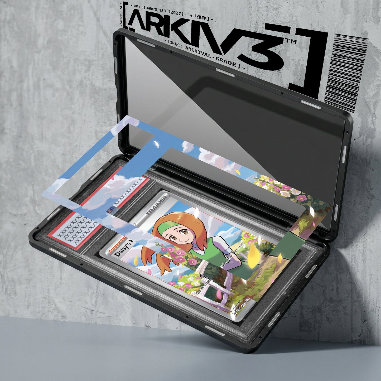 ARKIV3 PSA graded exploded mockup