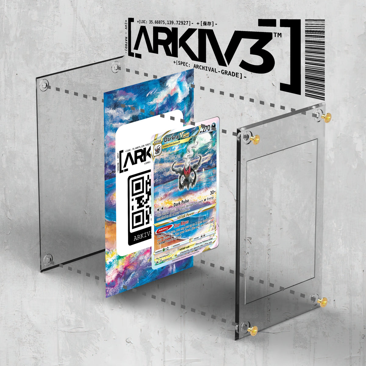 [UNIT: GG50/70] // Darkrai VSTAR Extended Art Display Case - Raw