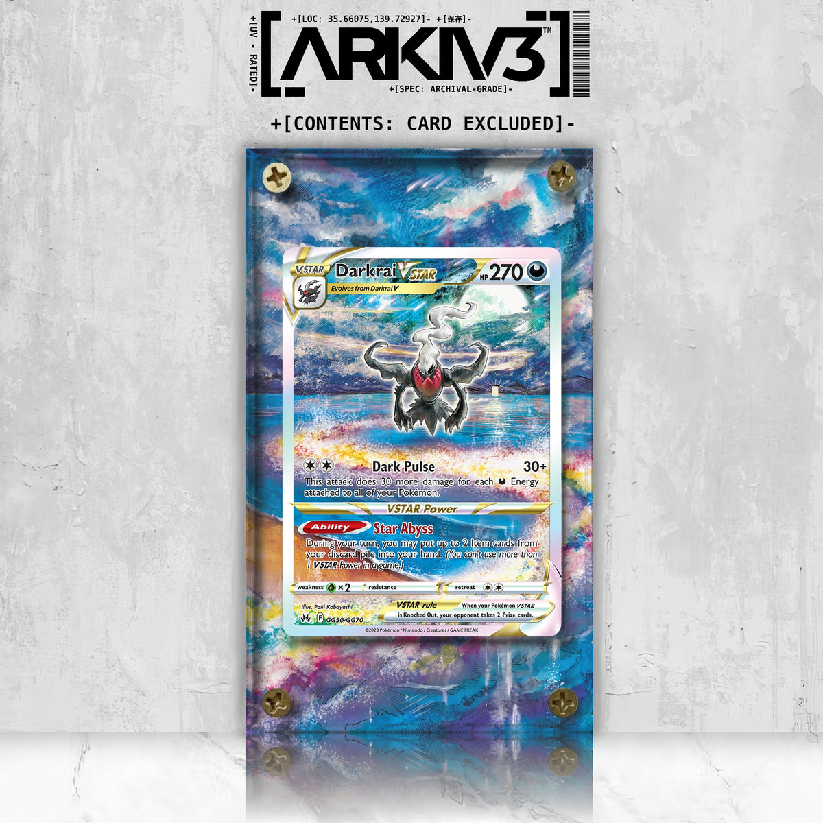 [UNIT: GG50/70] // Darkrai VSTAR Extended Art Display Case - Raw