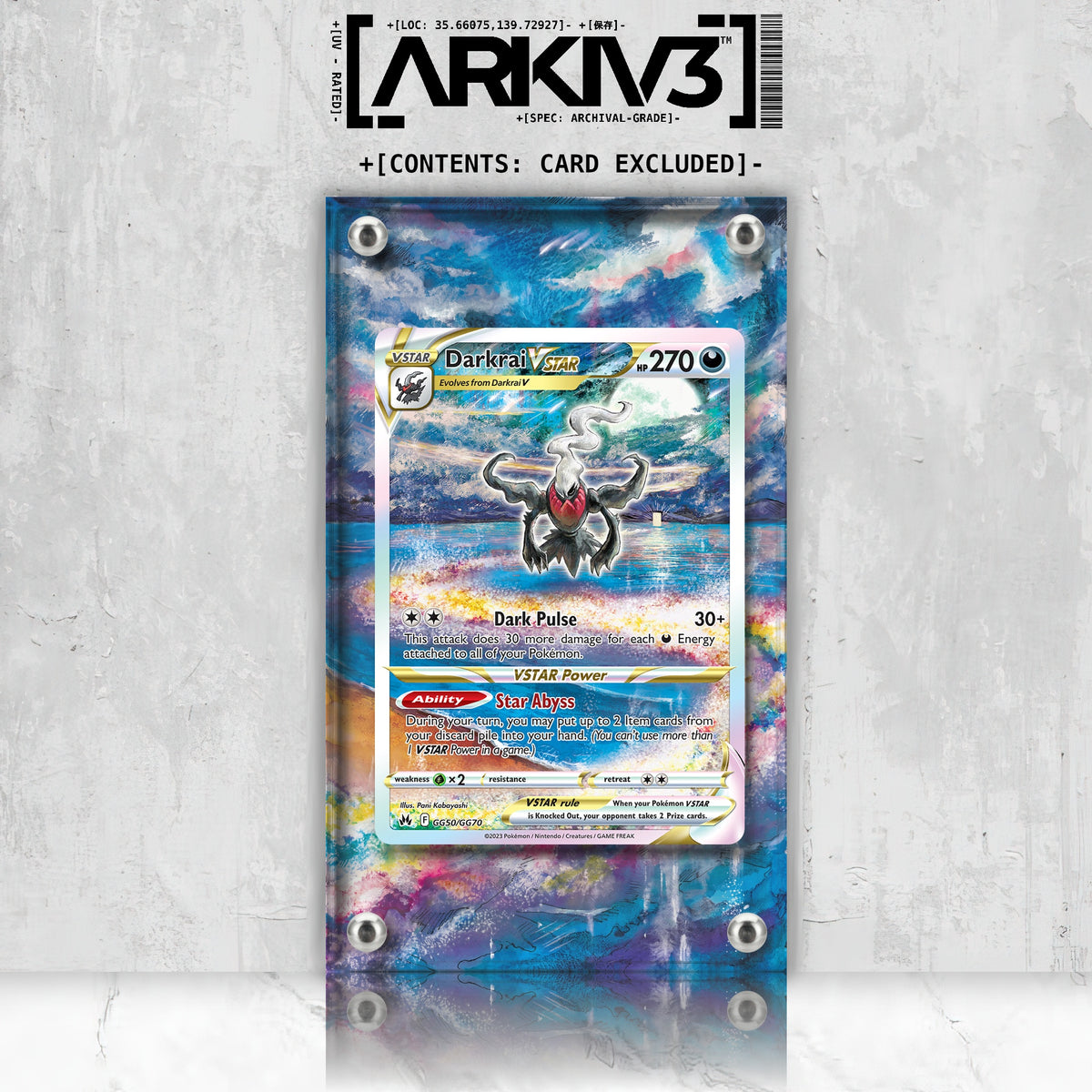 [UNIT: GG50/70] // Darkrai VSTAR Extended Art Display Case - Raw