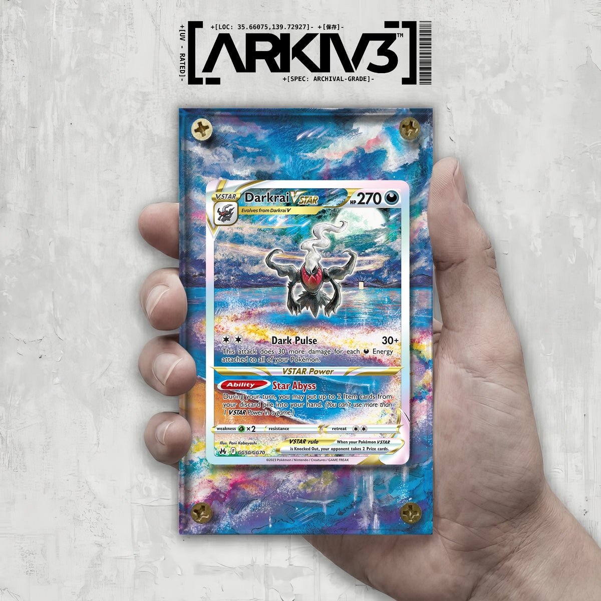 [UNIT: GG50/70] // Darkrai VSTAR Extended Art Display Case - Raw
