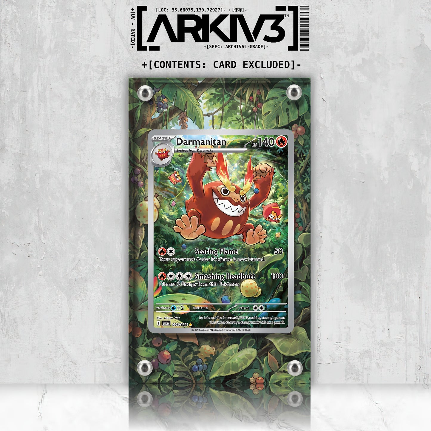 [UNIT: 98/86] // Darmanitan Extended Art Display Case - Raw