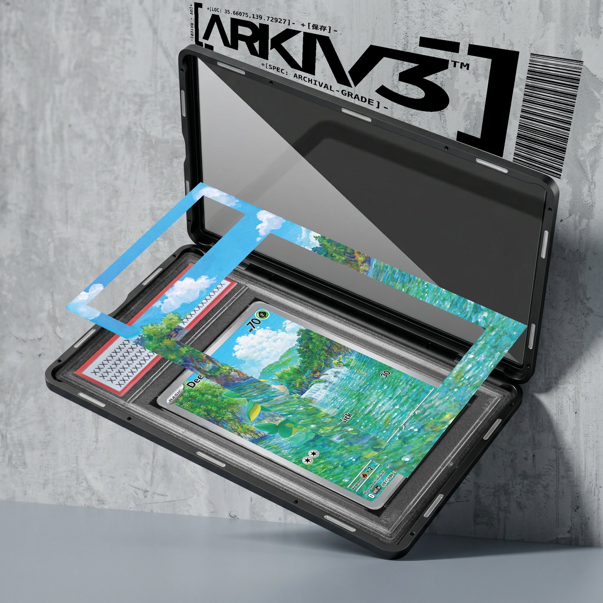ARKIV3 PSA graded exploded mockup
