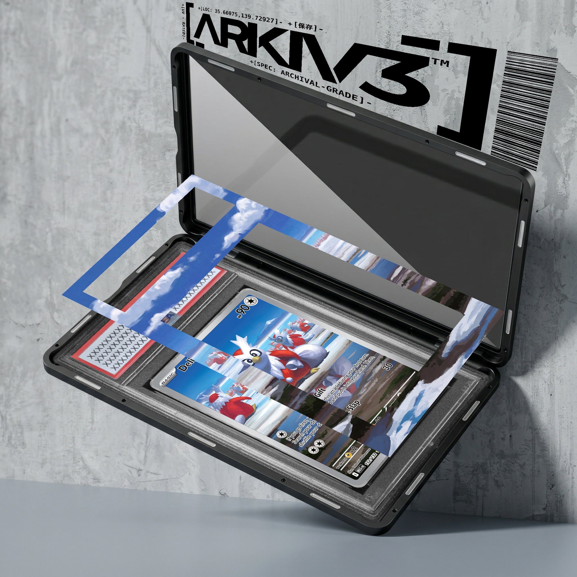 ARKIV3 PSA graded exploded mockup