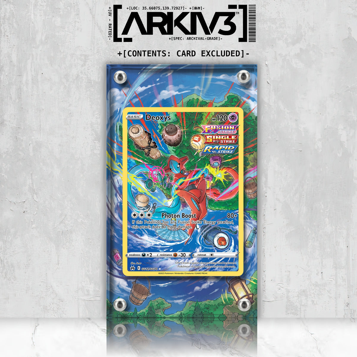 [UNIT: GG12/70] // Deoxys Extended Art Display Case - Raw
