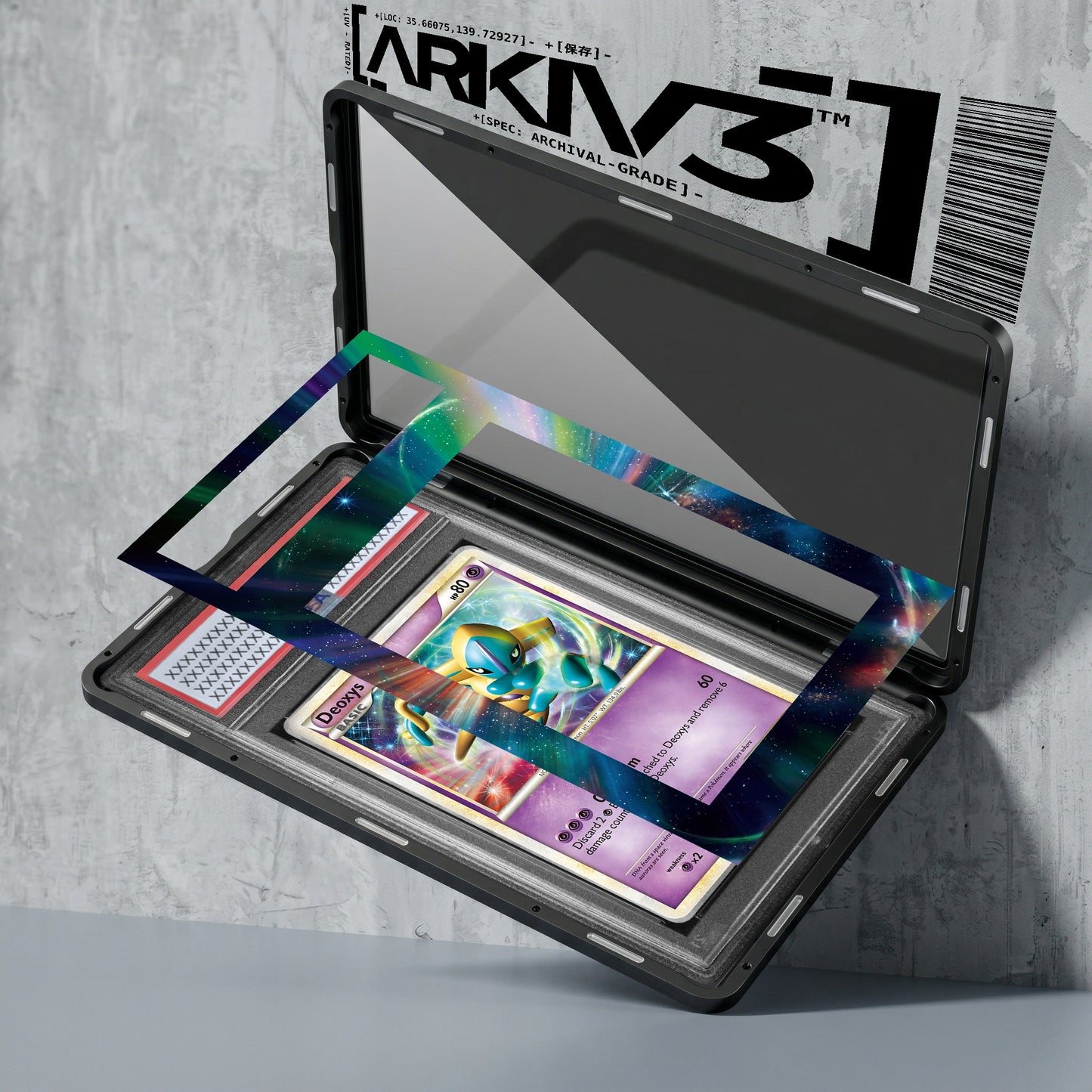 ARKIV3 PSA graded exploded mockup