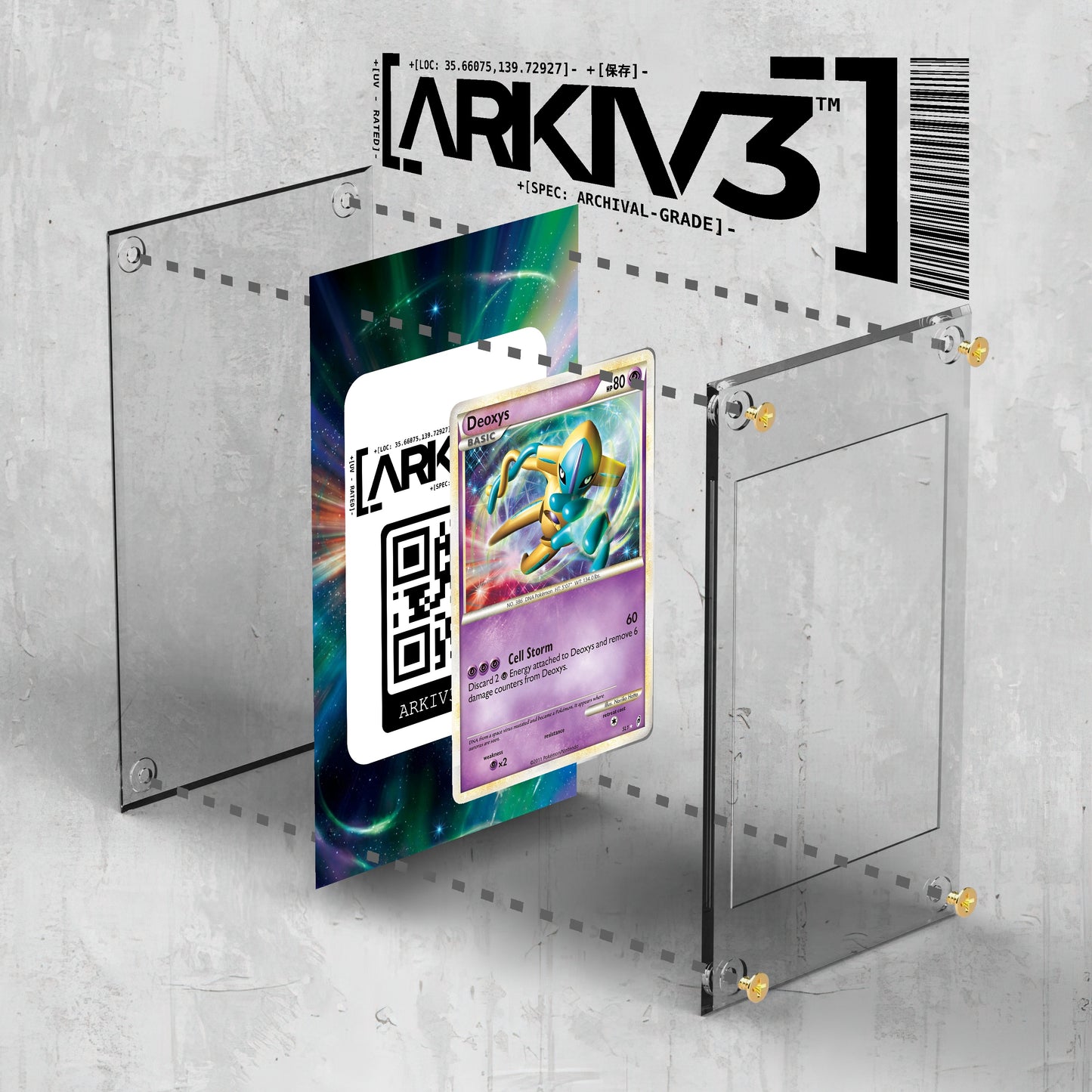 [UNIT: SL1] //Deoxys (Shiny) Extended Art Display Case - Raw