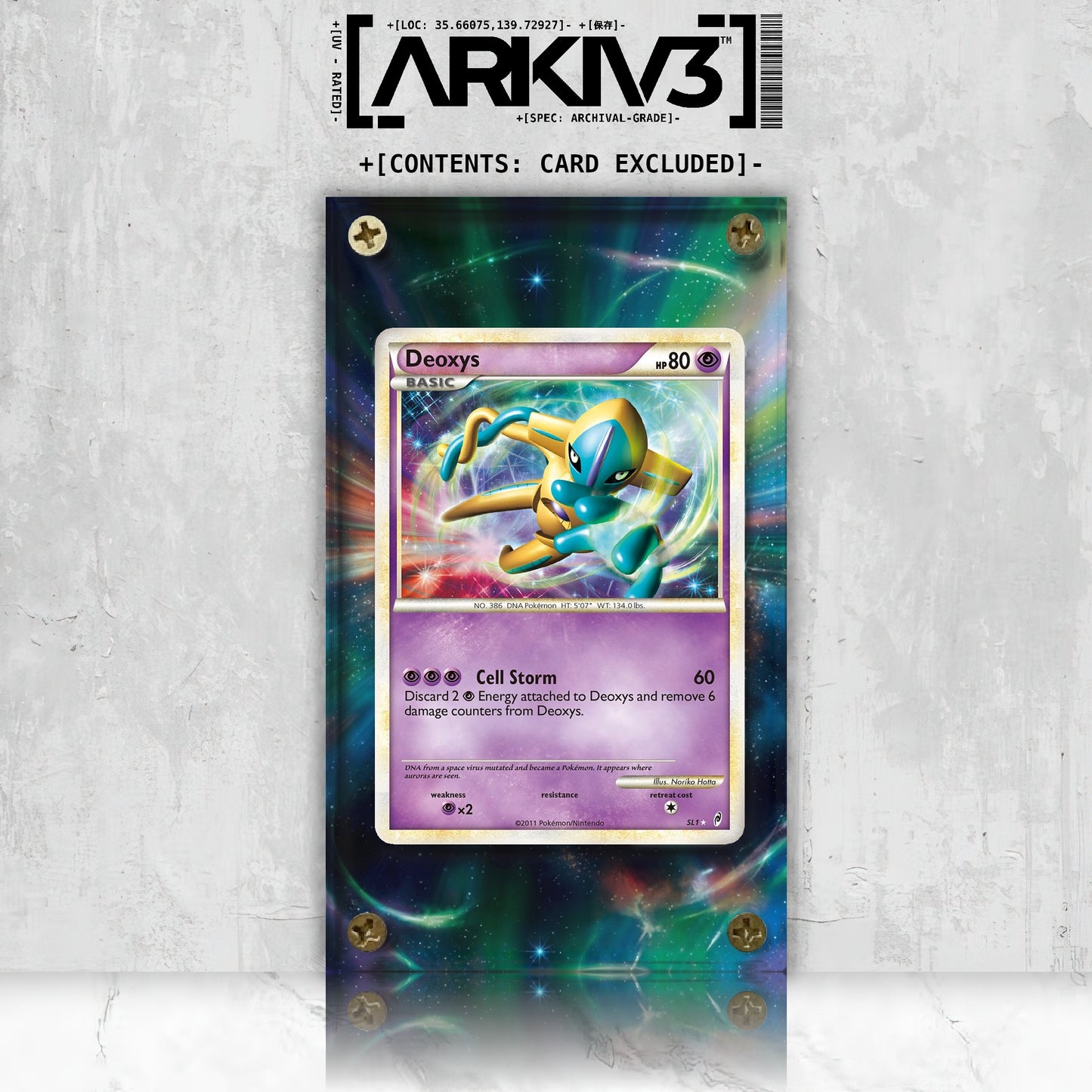 [UNIT: SL1] //Deoxys (Shiny) Extended Art Display Case - Raw