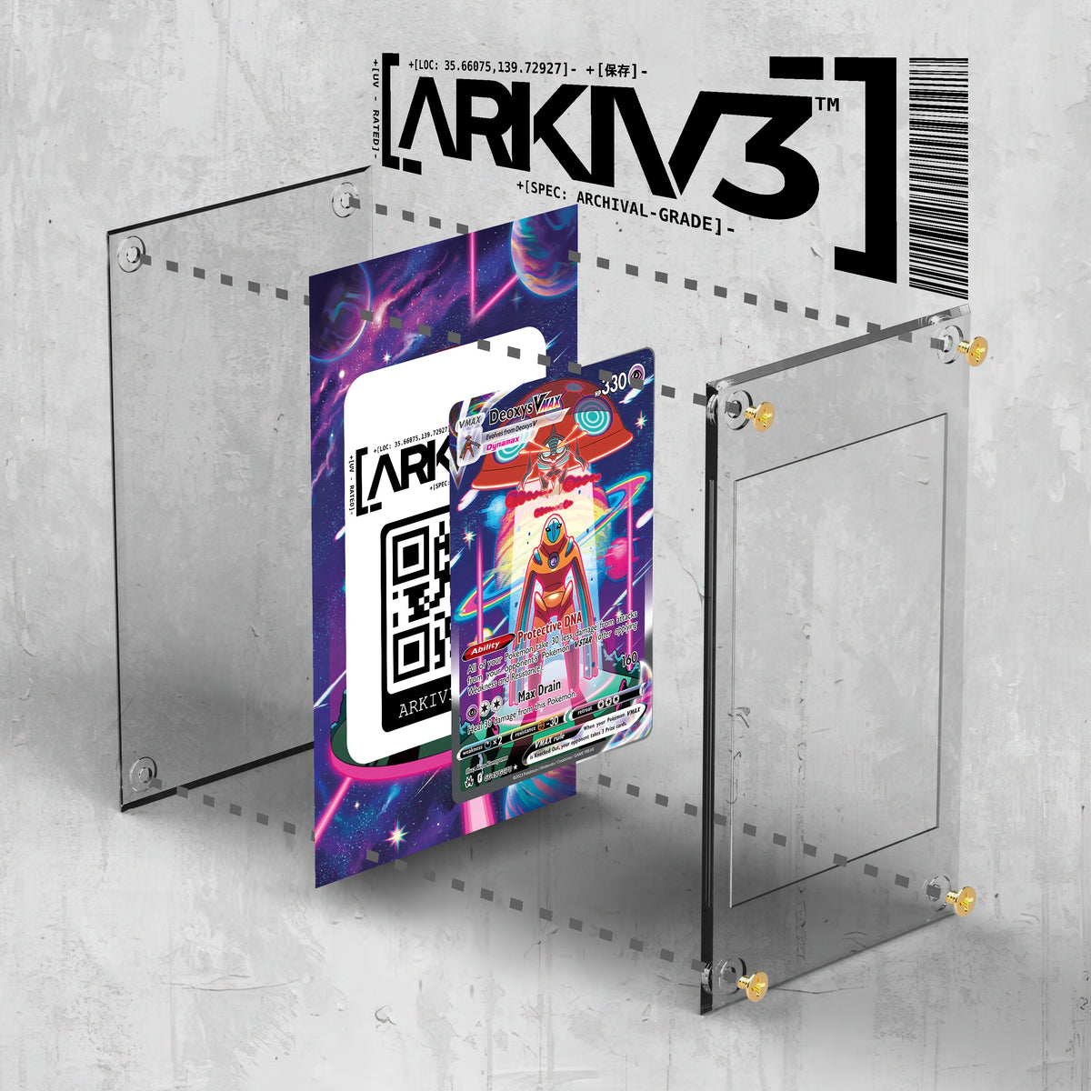 [UNIT: GG45/70] // Deoxys VMAX Extended Art Display Case - Raw