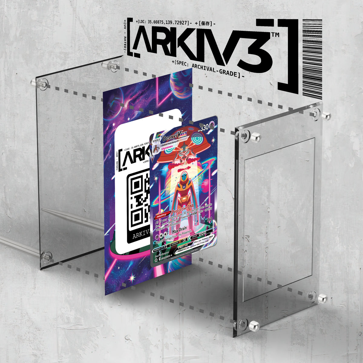 [UNIT: GG45/70] // Deoxys VMAX Extended Art Display Case - Raw