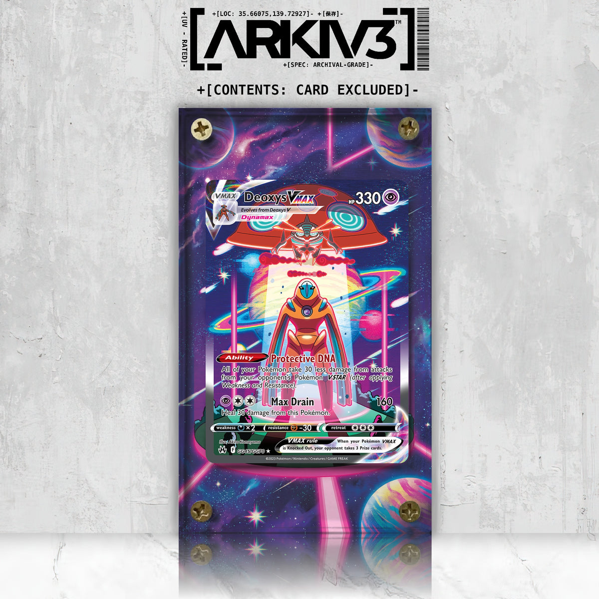 [UNIT: GG45/70] // Deoxys VMAX Extended Art Display Case - Raw