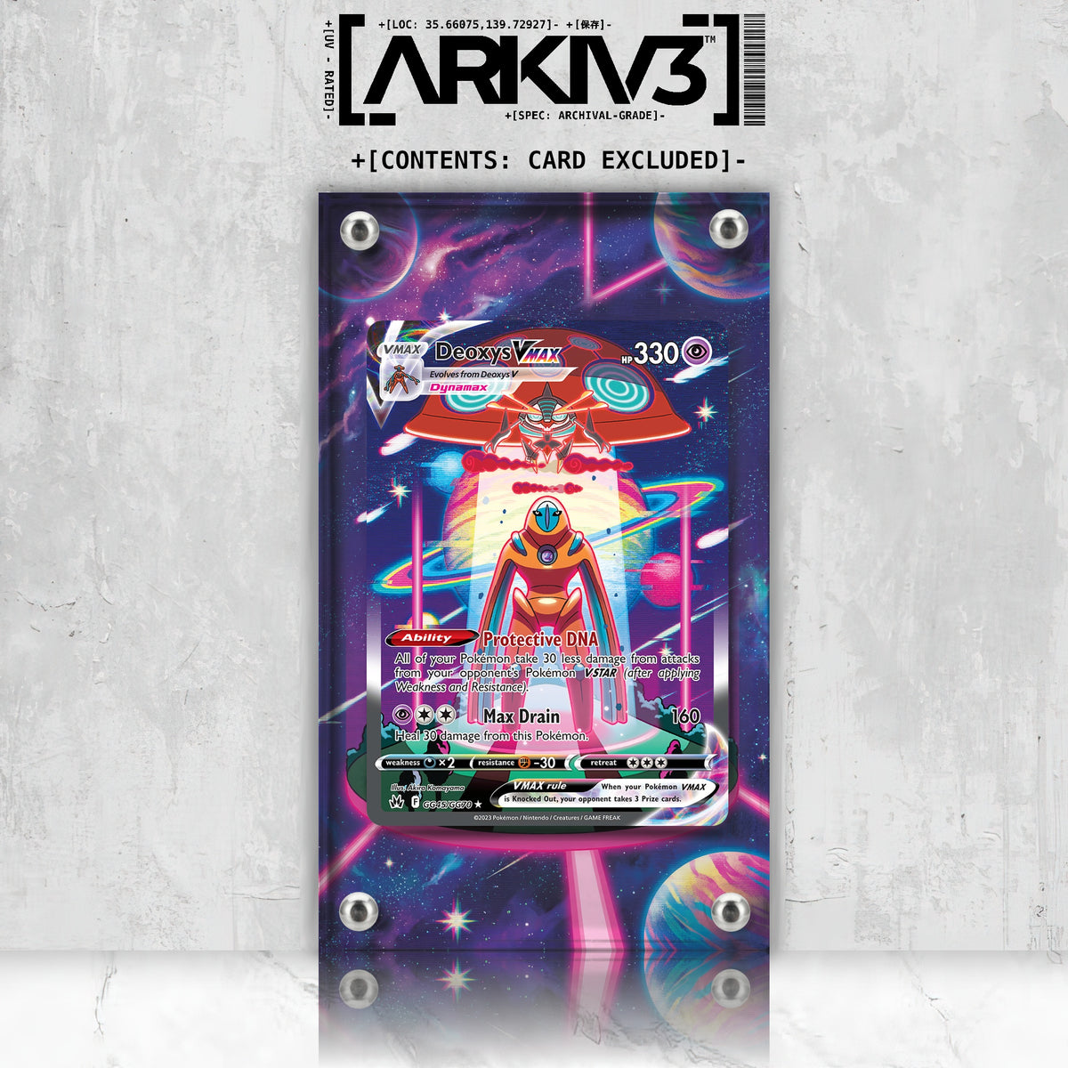 [UNIT: GG45/70] // Deoxys VMAX Extended Art Display Case - Raw