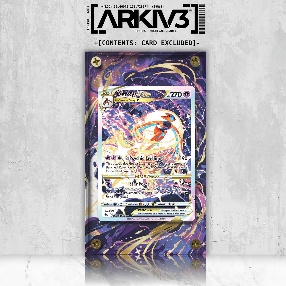 [UNIT: GG46/70] // Deoxys VSTAR Extended Art Display Case - Raw