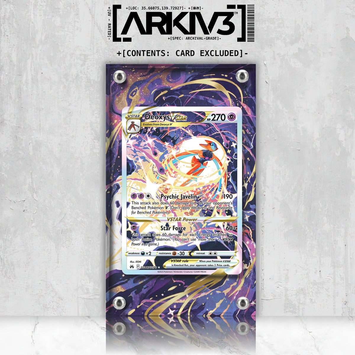 [UNIT: GG46/70] // Deoxys VSTAR Extended Art Display Case - Raw