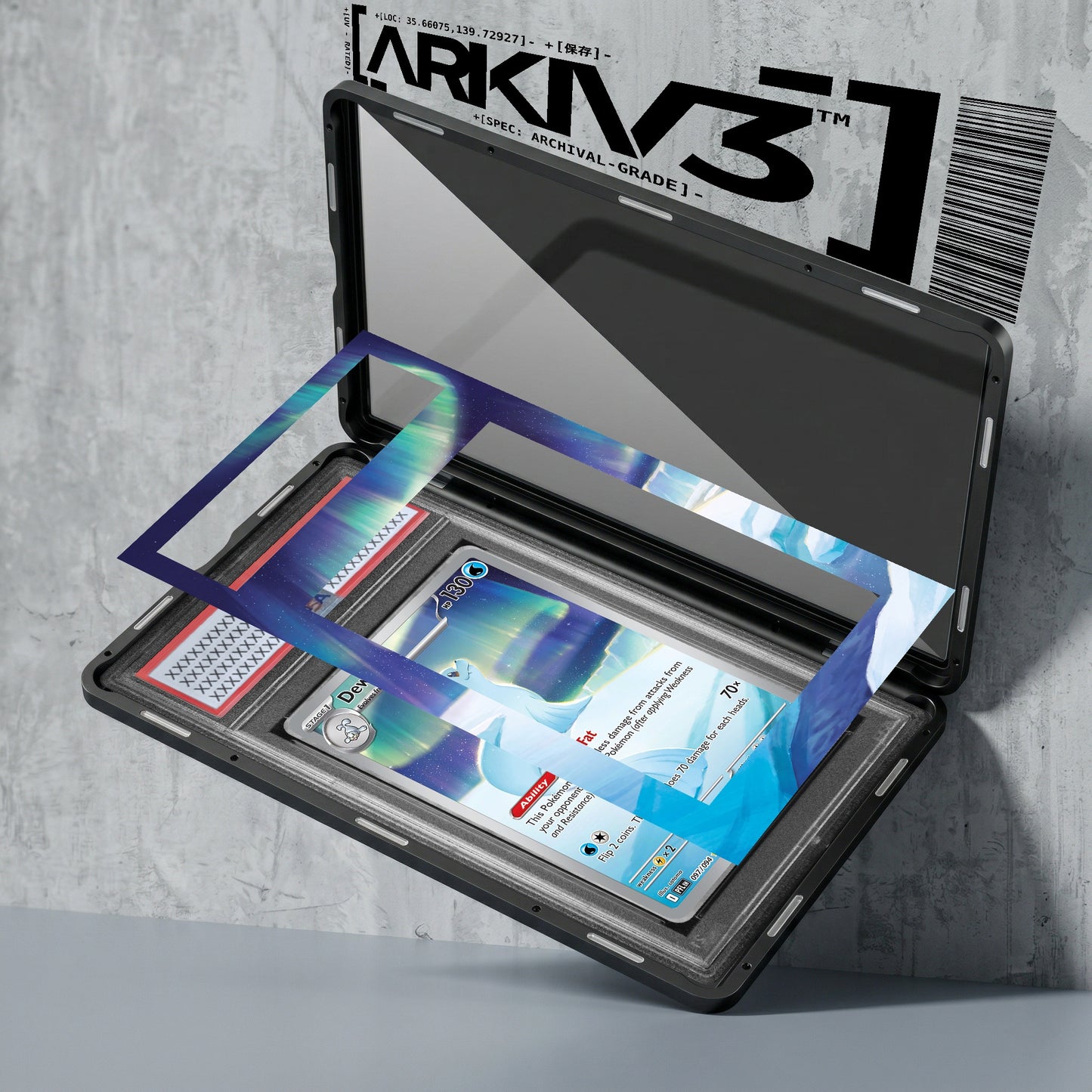ARKIV3 PSA graded exploded mockup